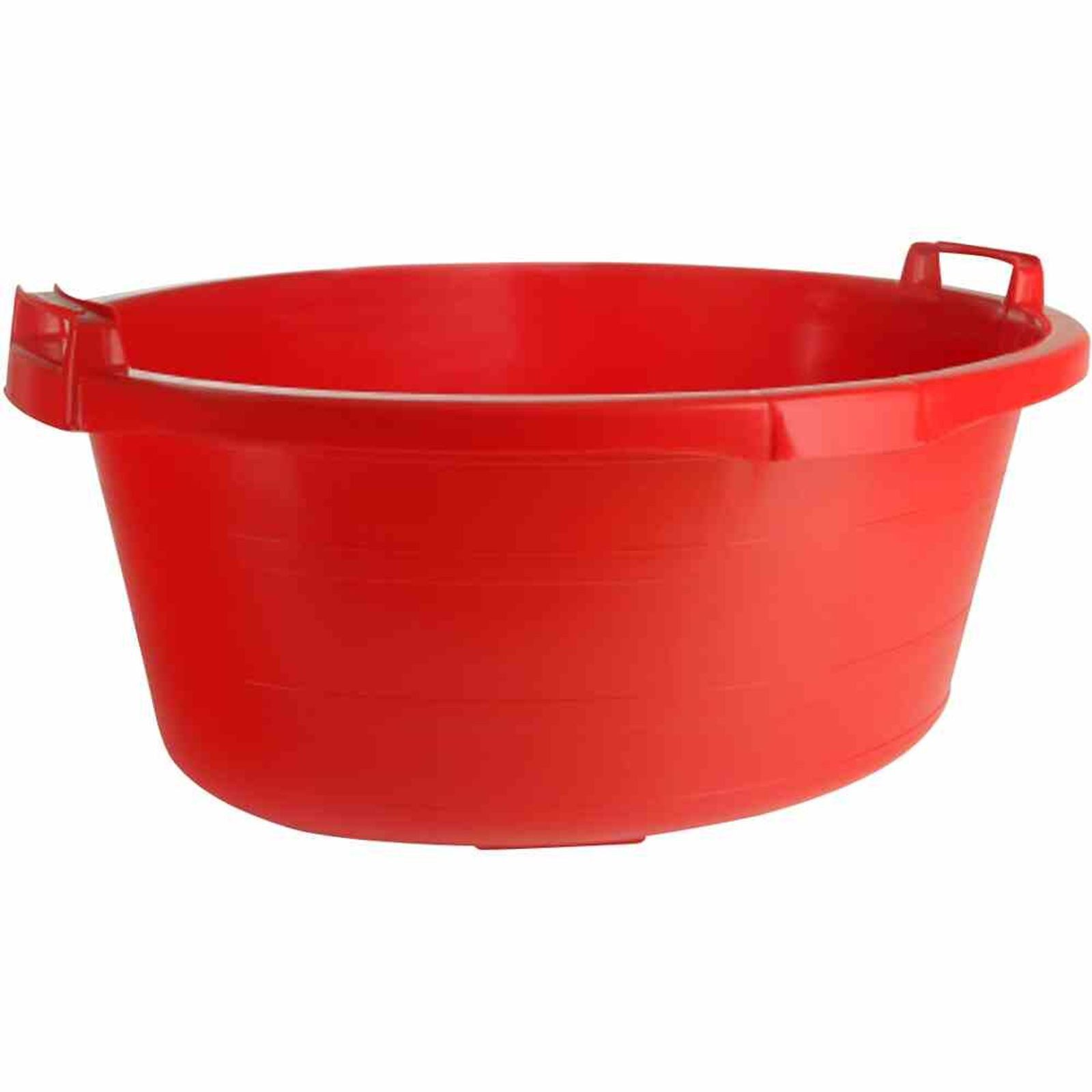 Lockweiler Wäschekorb Wanne oval 65 cm/40 l rot hochstehende Griffe
