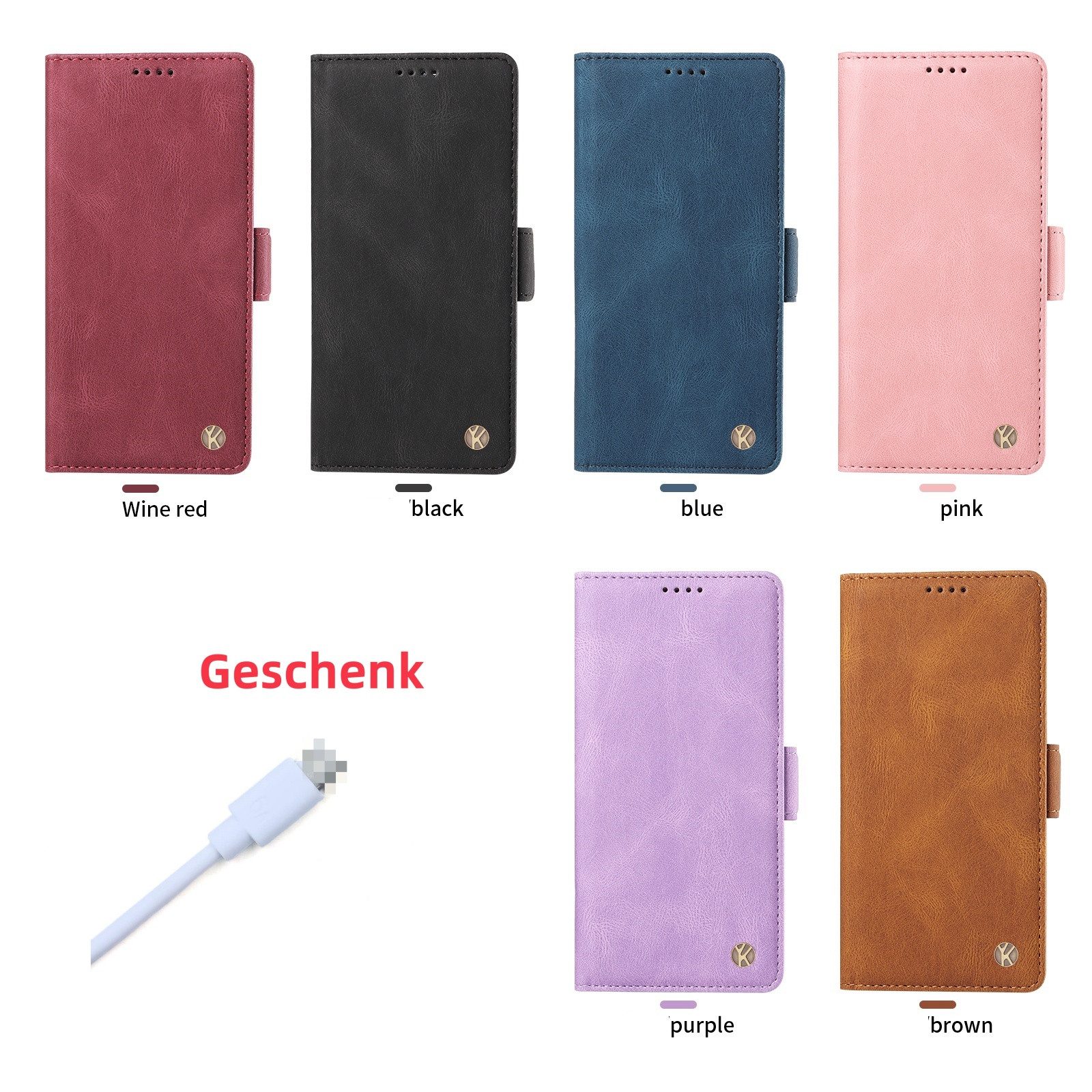 Innocase Handyhülle Leder Handy Hülle Tasche Case für Samsung Note 8 9 10 20 Ultra Pro