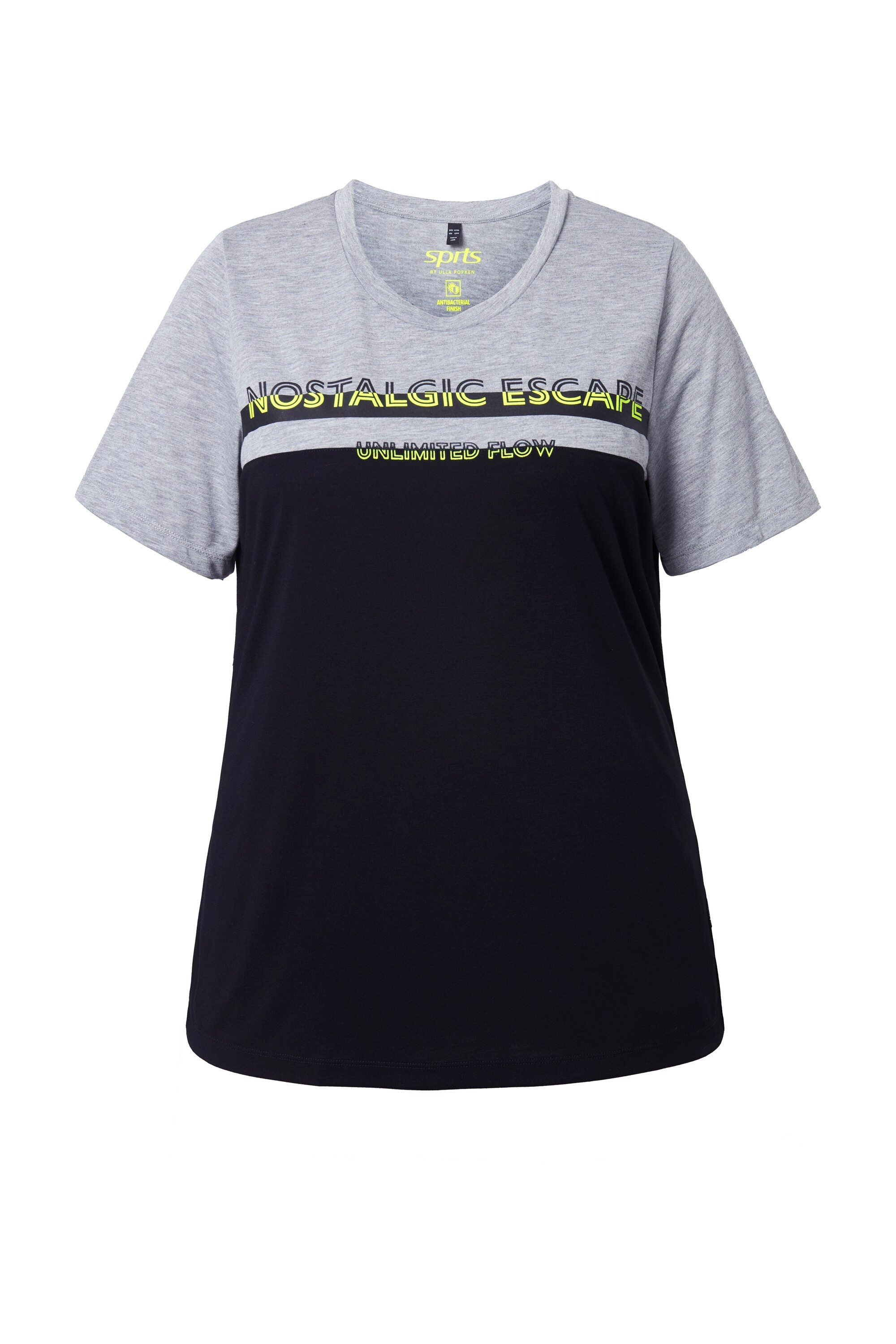 Ulla Popken T-Shirt Funktionsshirt antibakteriell Rundhals Halbarm günstig online kaufen