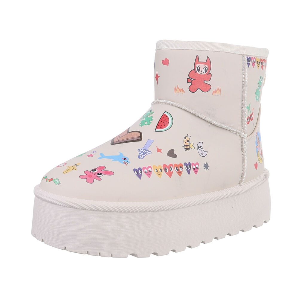 Ital-Design Damen Snowboots Freizeit Snowboots (87214440) Flach Plateaustie günstig online kaufen