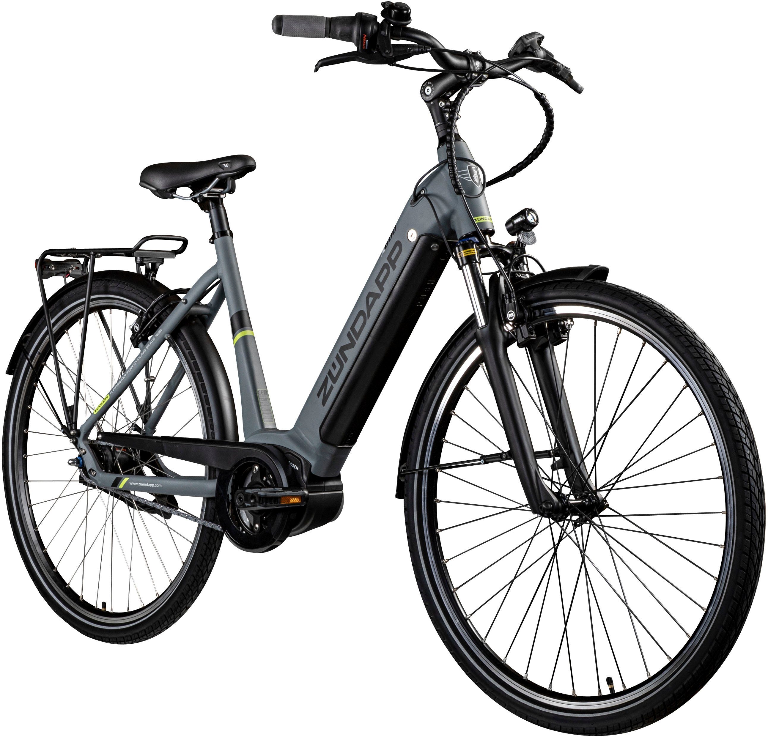 Zündapp E-Bike X600, 7 Gang Shimano Nexus Schaltwerk, Nabenschaltung, Mittelmotor, 400 Wh Akku | E-Citybikes