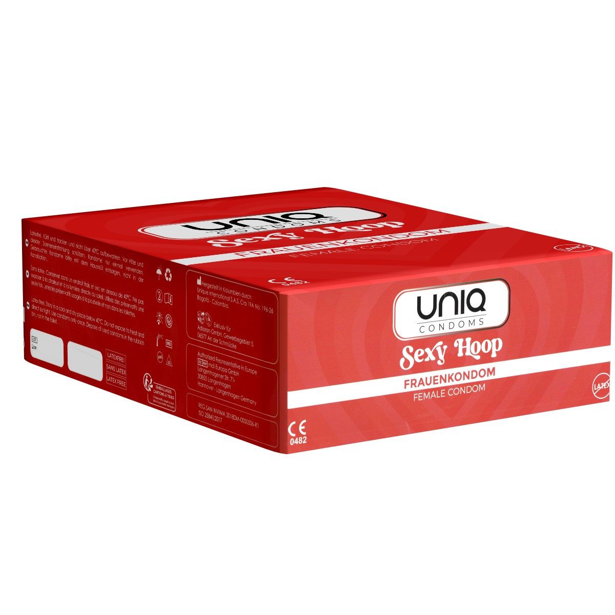 UNIQ Kondome Passion Ring (Sexy Hoop) Kondomslip Vorratspackung mit, 100 St., Kondome für Frauen, Kondomhöschen, keine Unterbrechung des Vorspiels nötig