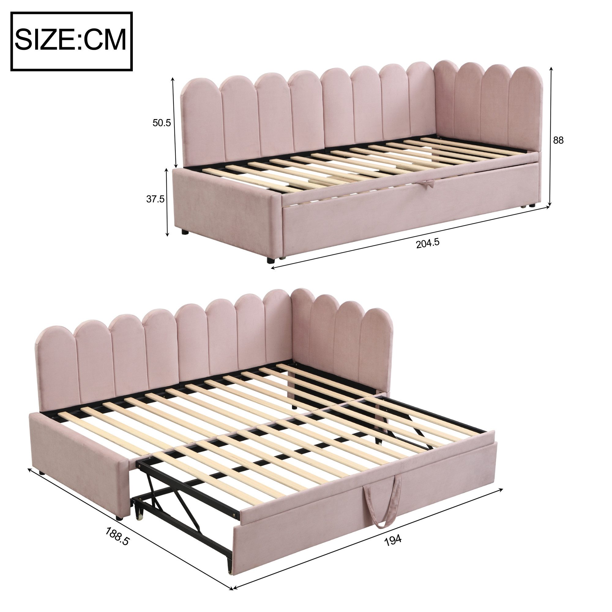 Ulife Daybett L-Form Polsterbett Schlafsofa Tagesbett günstig online kaufen