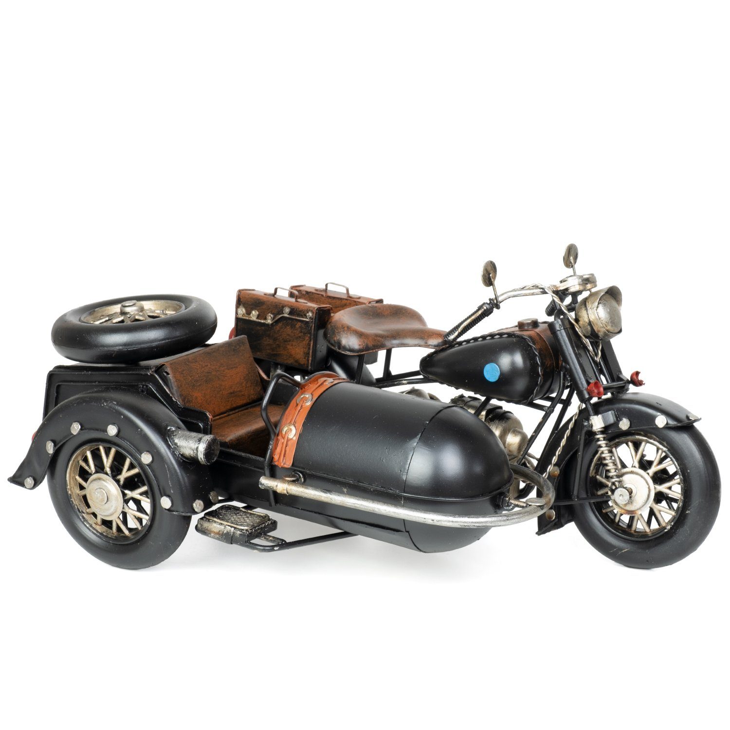 Moritz Dekofigur Motorrad mit Beiwagen Chopper, Polyresin Figuren Deko Gesc günstig online kaufen
