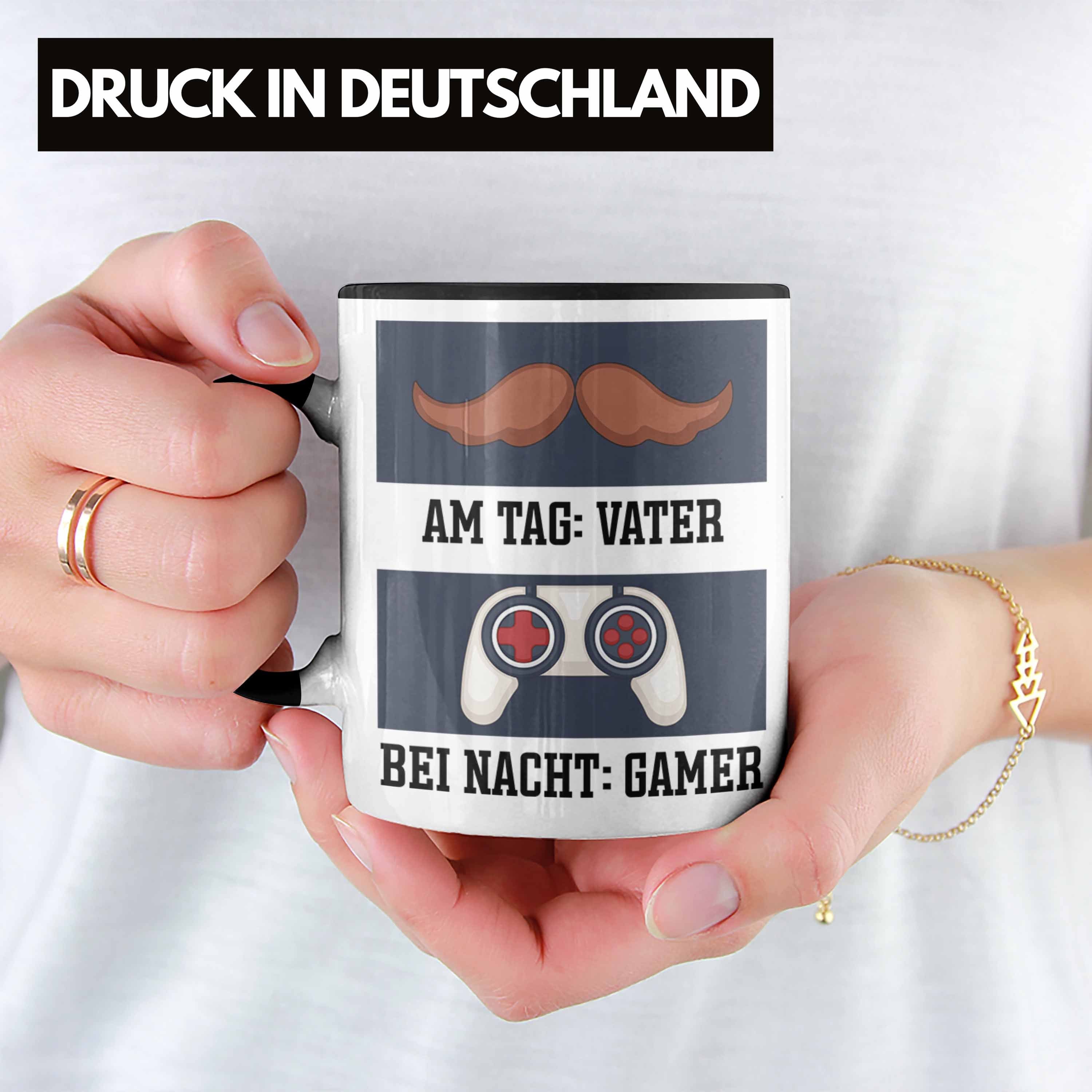 Schwarz Vater Vatertag Trendation Tasse Bei Gamer Geschenkidee Geschenk Papa Tasse Spruch Nacht