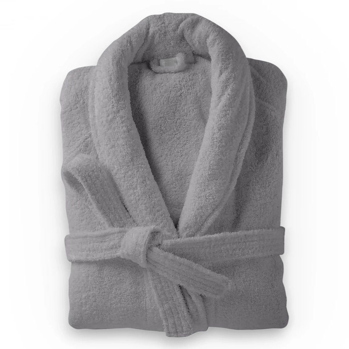 NYVI Bademantel Bademantel CozyLuxury für Herren und Damen, Morgenmantel aus 100% Baumwolle, Baumwolle, Luxus Bademäntel für Erwachsene - mit Taschen, Aufhänger, Gürtel grau