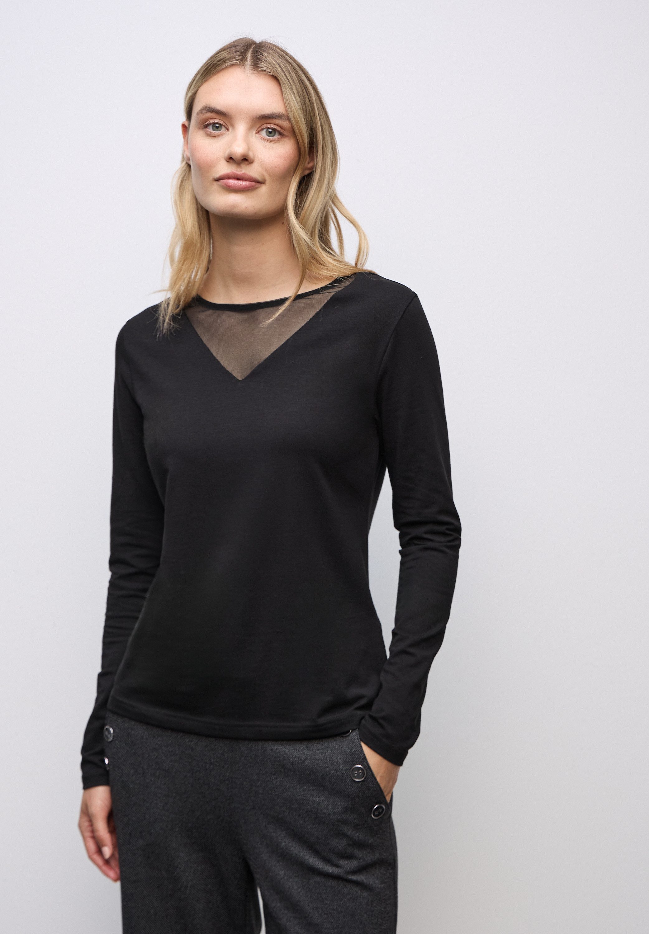 STREET ONE Langarmshirt mit Rundhalsausschnitt günstig online kaufen