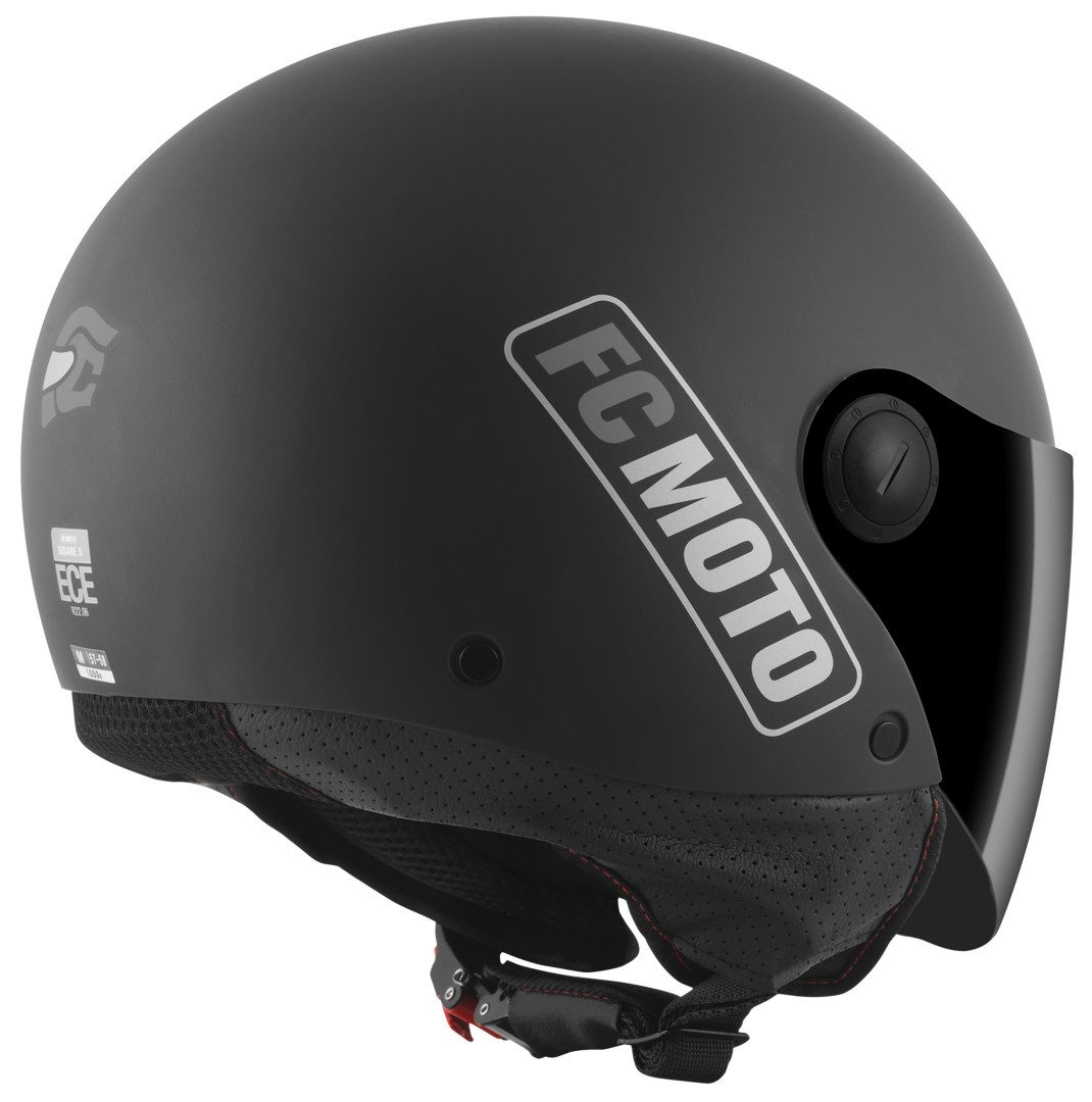 FC-Moto Motorradhelm Square-RS Jethelm, herausnehmbares Innenfutter