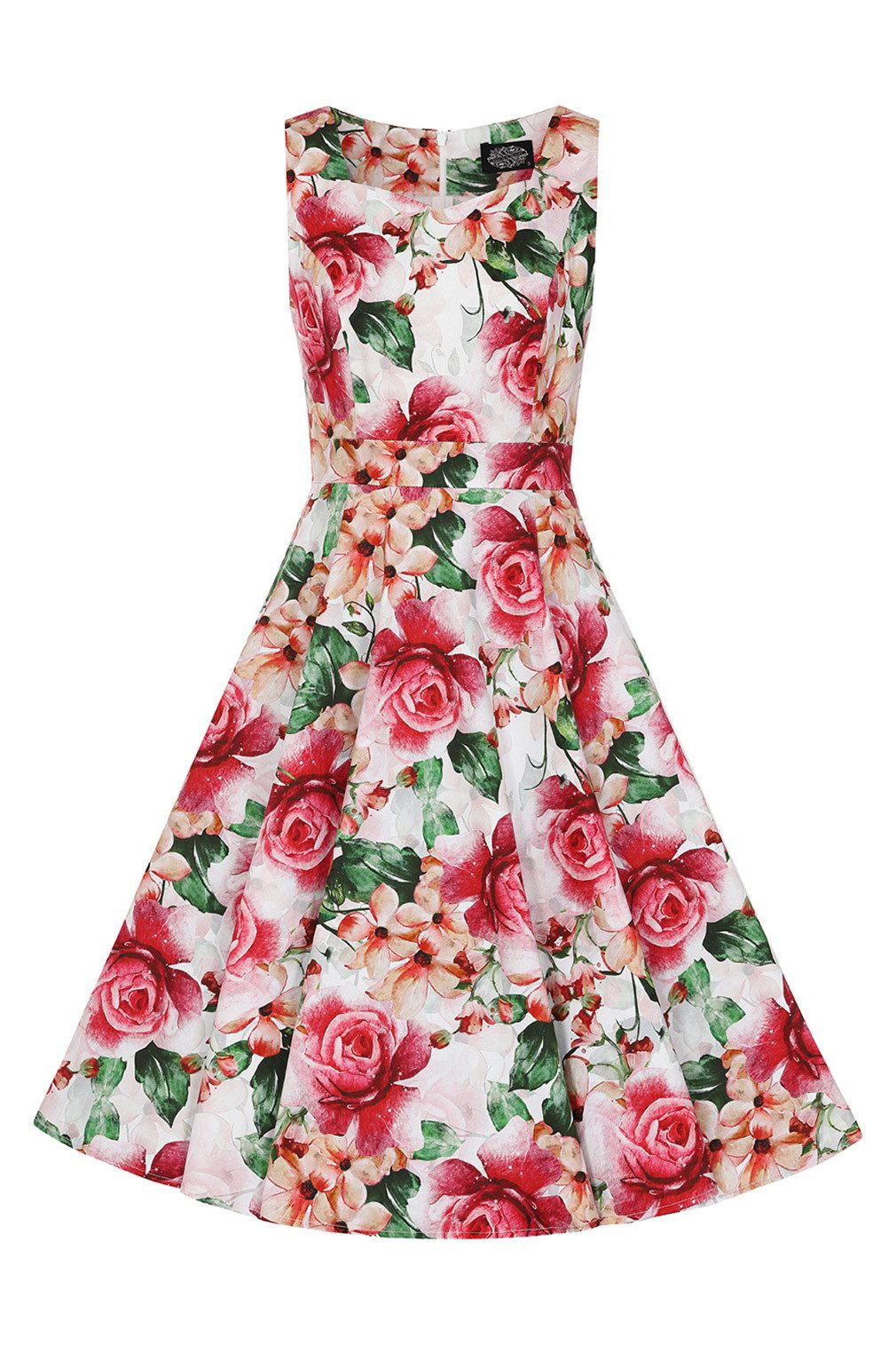 Hearts & Roses London A-Linien-Kleid Gracie Floral Swing Dress Rockabella Vintage Retro