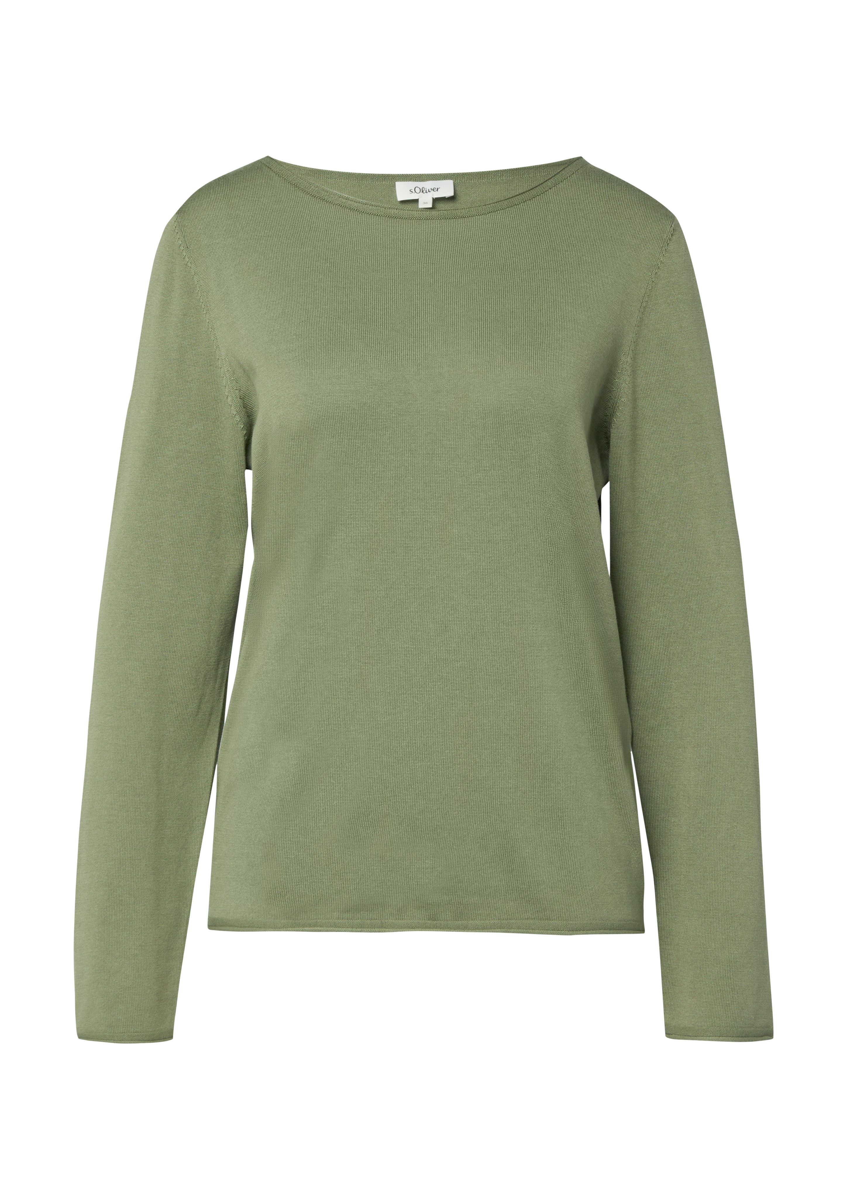 s.Oliver Strickpullover mit U-Boot-Ausschnitt günstig online kaufen