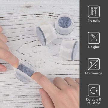 Aneaseit Stuhlsocke 29mm Stuhlbeinkappen - Transparente Silikonkappen