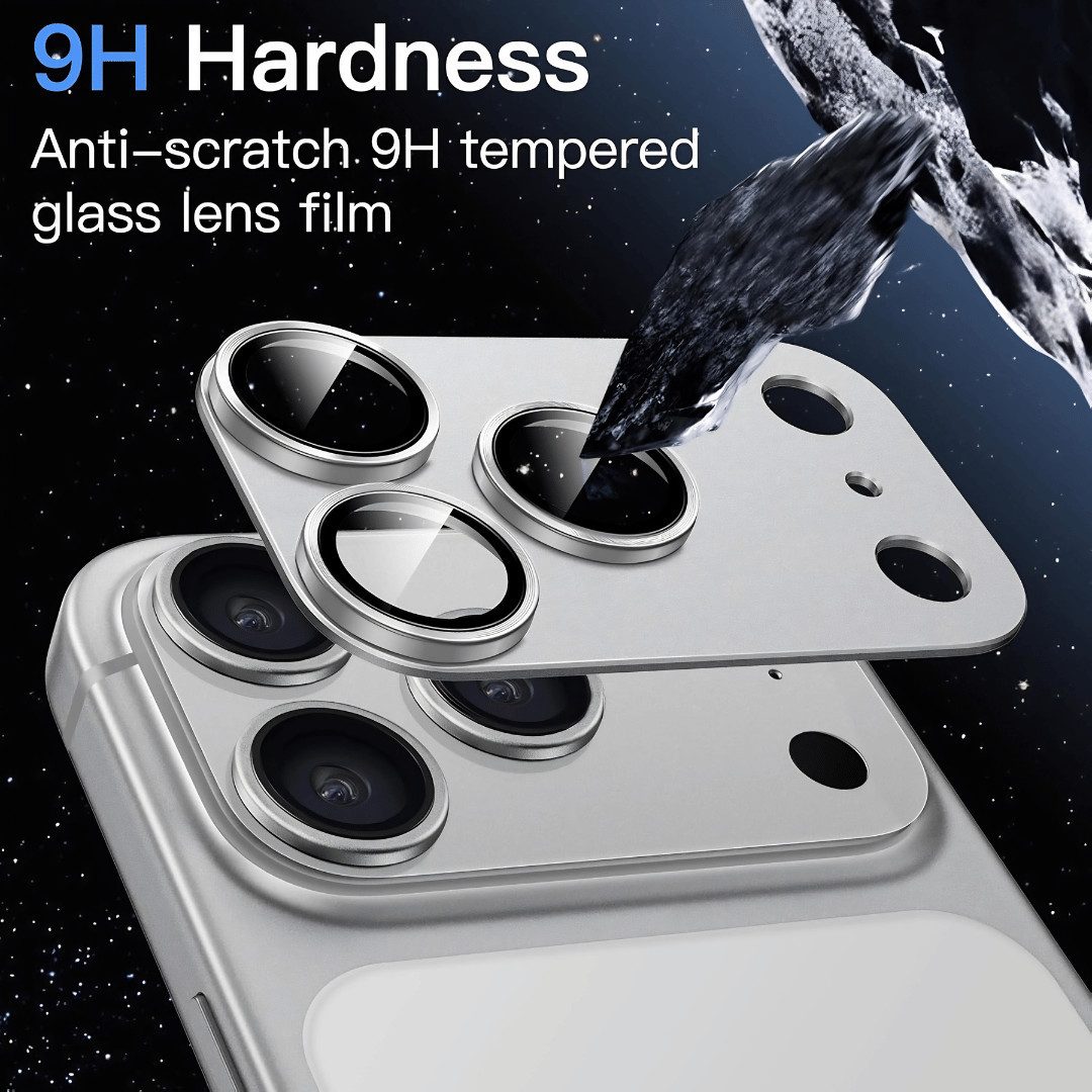 SmartUP Kameraschutzglas für Apple iPhone 17 Pro Titan Metall Kamera Schutzglas Panzerfolie 3D für iPhone 17 Pro, Titan Kameraglas – Bild 4 von 5