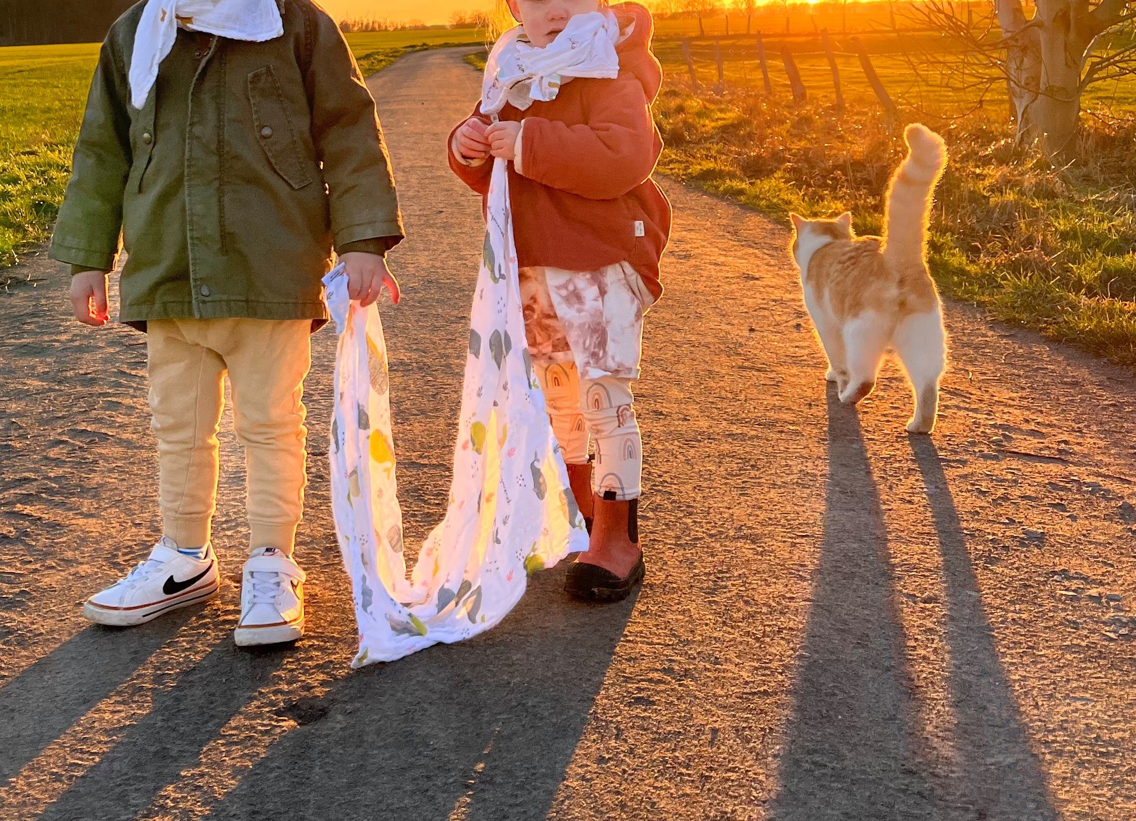 Mama Poppins Germany Stoffwindeln Babytuch mit süßen Schriftzügen aus 100% Bio-Baumwolle, Designed in Germany