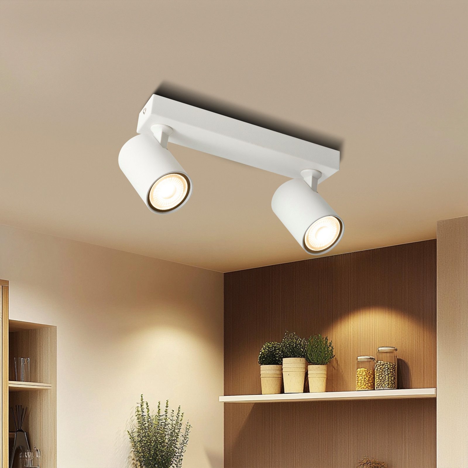 Zedelmaier Deckenstrahler Deckenspots Deckenleuchte max.7W, GU10, für Wohnzimmer Flur, 328° Schwenkbar, ohne Leuchtmittel