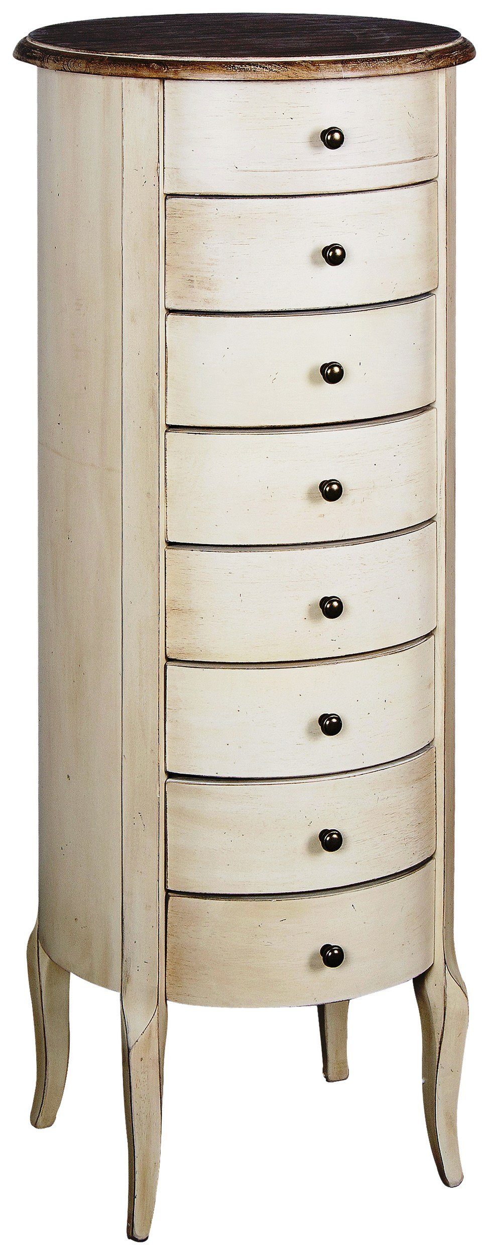 99rooms Kommode Limena Beige Kautschuk (Sideboard, Standschrank), aus Massivholz, variabel stellbar, rund, mit Schubladen, Landhausstil. Reduzierter Preis € 755,00. Unverbindliche Preisempfehlung € 1.515,00