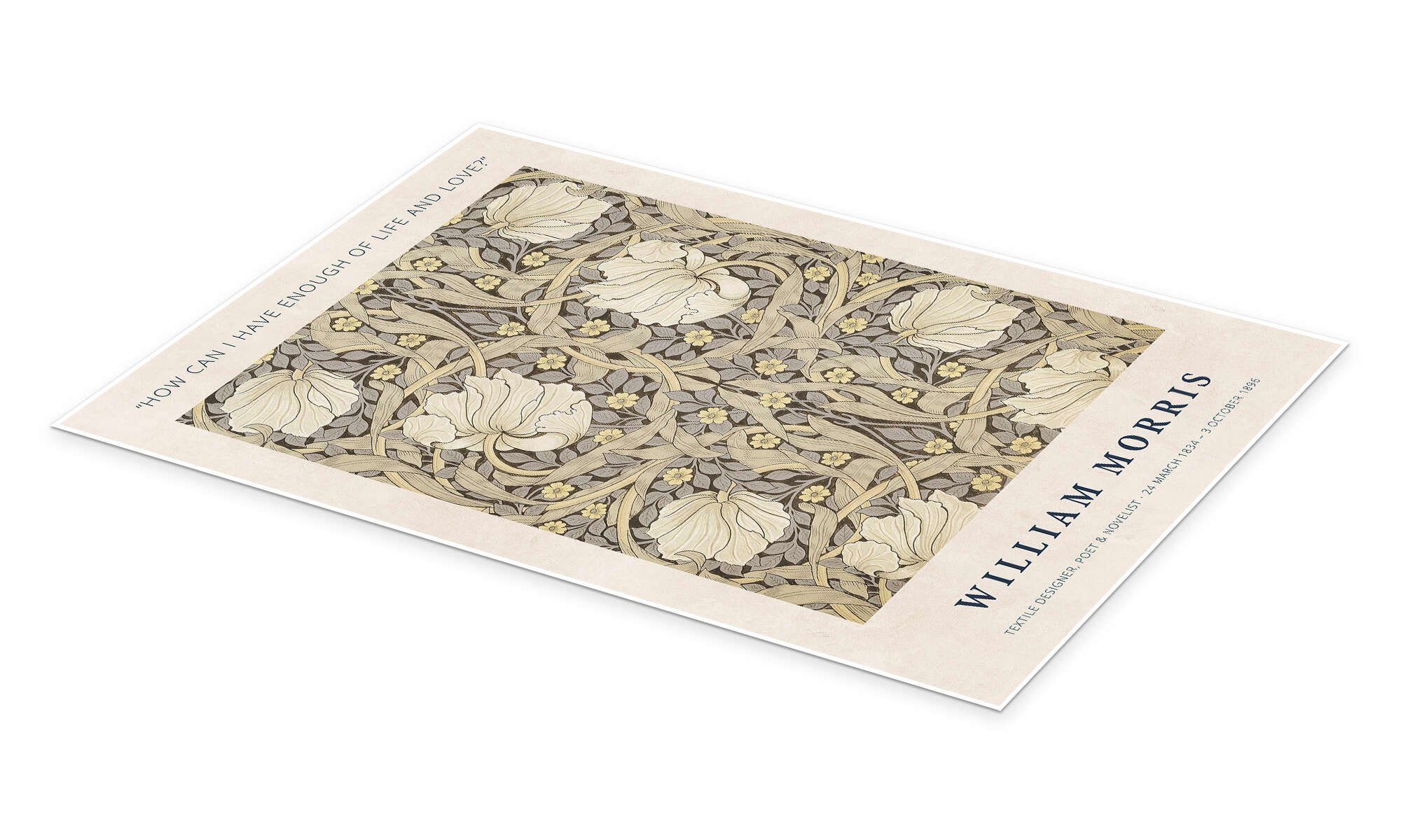 Posterlounge Wandbild How can I have enough of Life and Love?, William Morris, erhältlich als Poster, Leinwandbild, Wandsticker oder Acrylglasbild