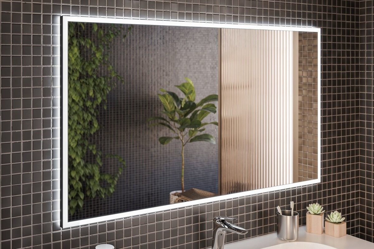 ROYAL24_MARKT Badspiegel - ALICE BM330 - LED-Spiegel 120, 80 cm Rechteckiger Badezimmerspiegel (LED-Spiegel, 1-St., Premium - ALICE), Stilvoll – Schick – Exzellent.