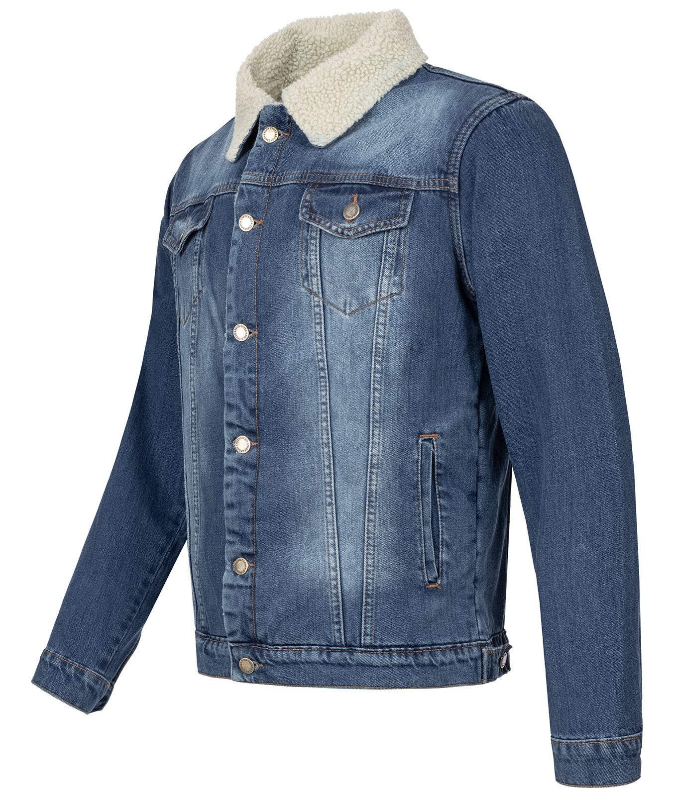 Rock Creek Winterjacke Rock Creek Winter Jeansjacke mit Teddyfellkragen H-2 günstig online kaufen