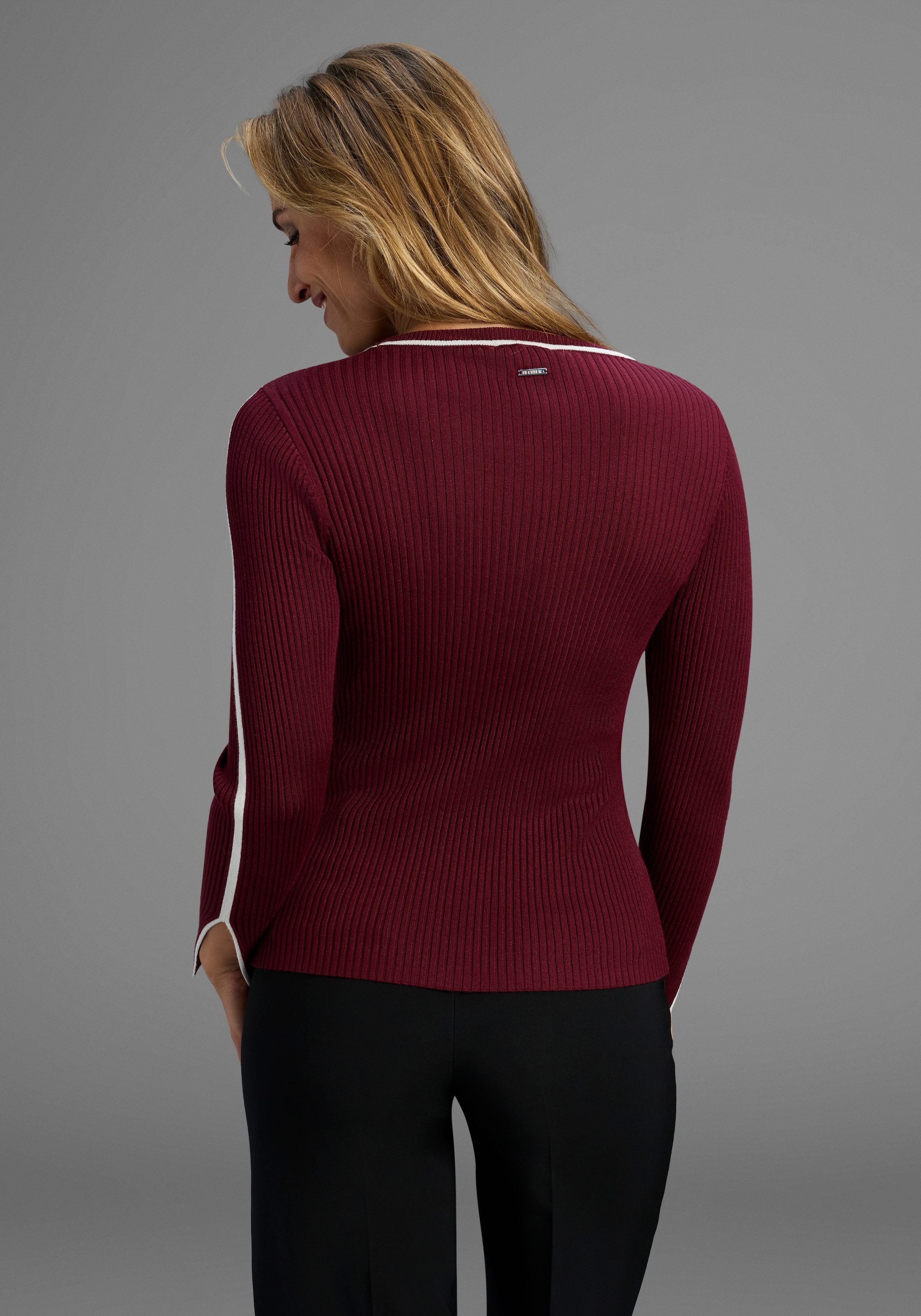 HECHTER PARIS Strickpullover mit Kontrastdetails günstig online kaufen