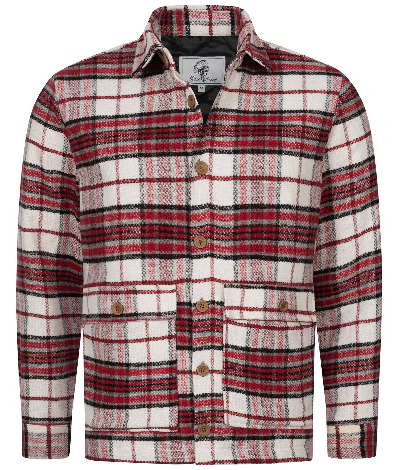 Hemdjacke Jacke H-338 Creek Rot Herren Flanelljacke Rock