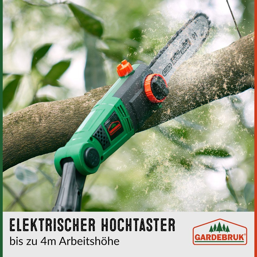 Gardebruk Hochentaster, ASX 900 750 W ergonomischer Griff 26 cm Schwertlänge verstellbar Teleskop Astsäge Kettensäge