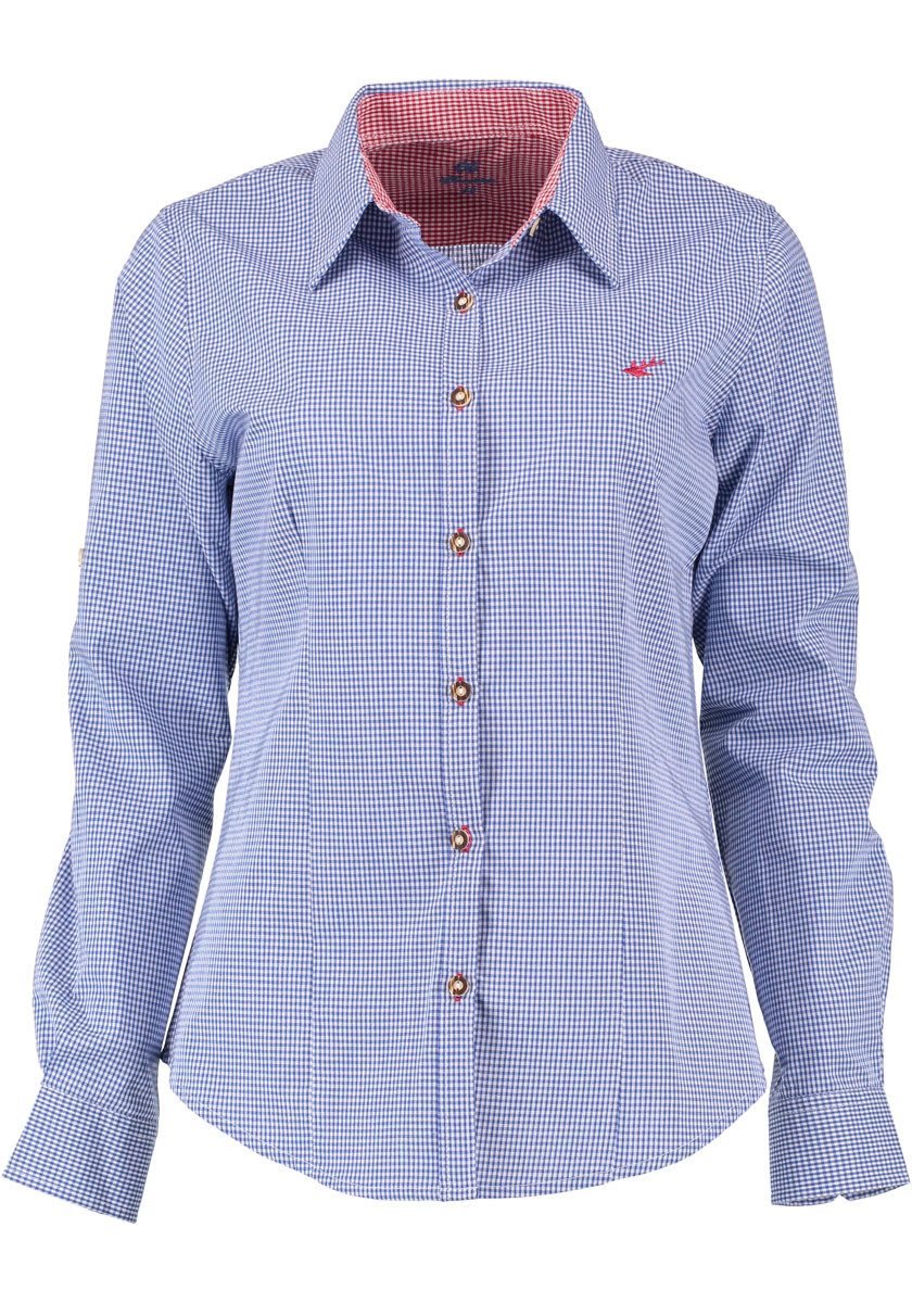 OS Trachten Trachtenbluse Ututu Langarmbluse mit Hirsch-Stickerei auf der B günstig online kaufen