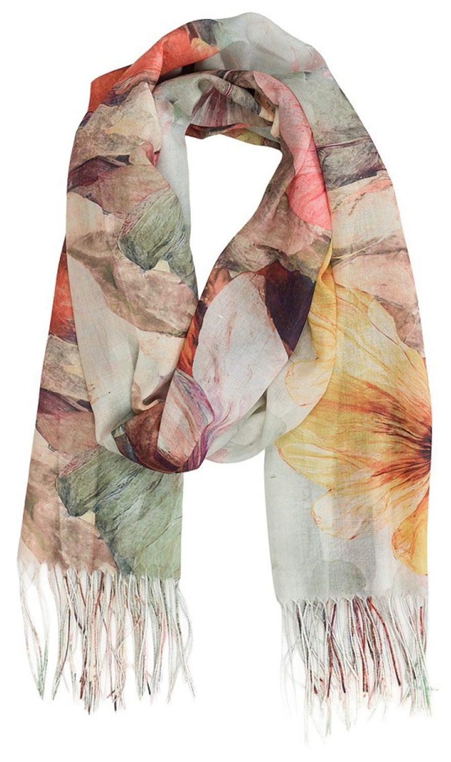 chic4home Schal Color Flow, (1-St. 1-teilig), sommerlicher Damen Schal mit buntem Muster