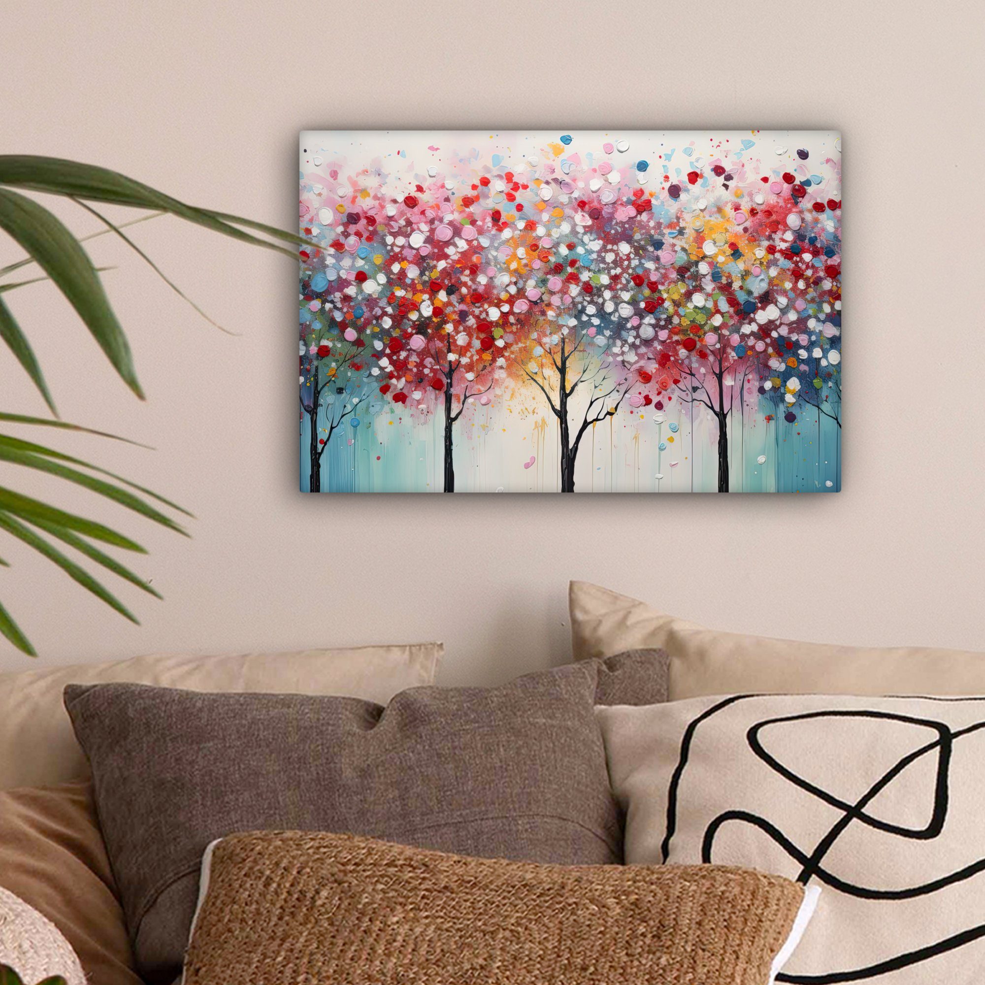 OneMillionCanvasses® Leinwandbild Kunst - Bäume - Natur - Acryl, Fotodruck günstig online kaufen
