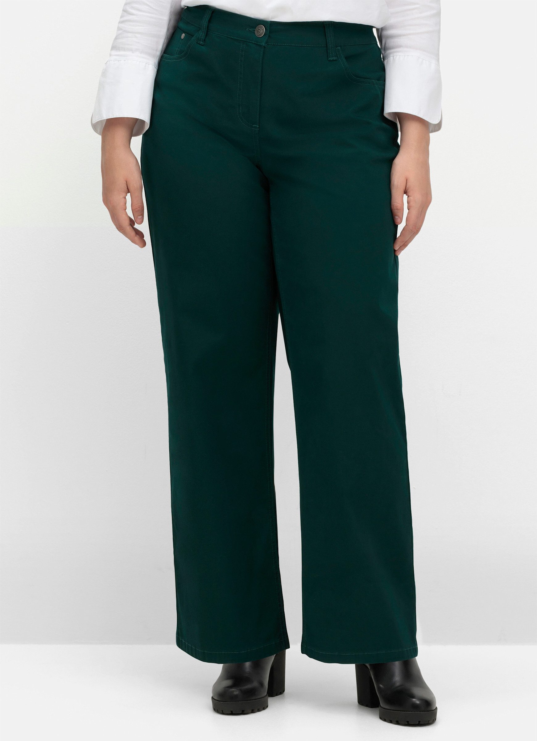 Sheego Jerseyhose Hose Innenbeinlänge ca. 81 günstig online kaufen