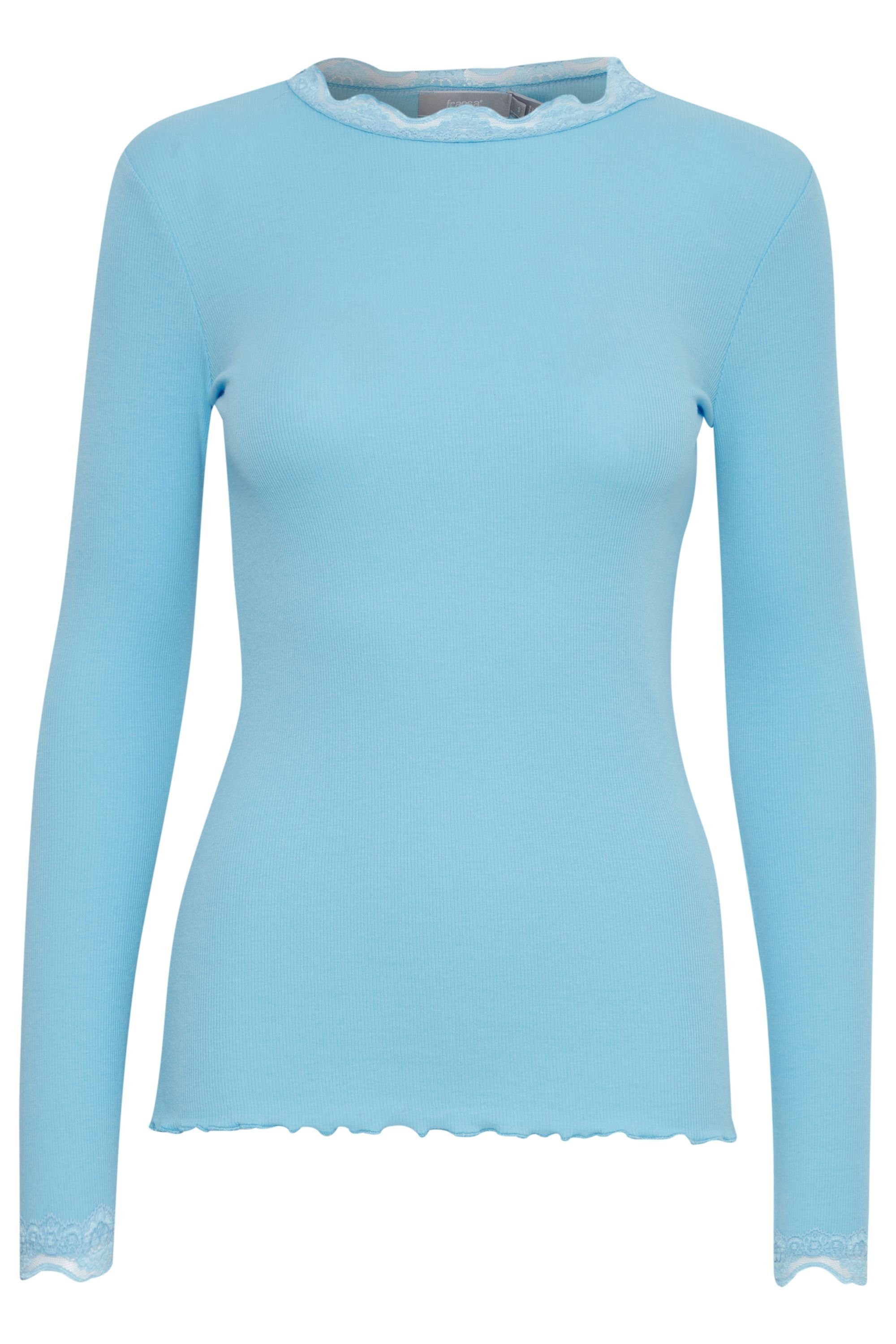 fransa Langarmshirt Fransa Ethereal 20610153 FRHIZAMOND Blue Tshirt - 8