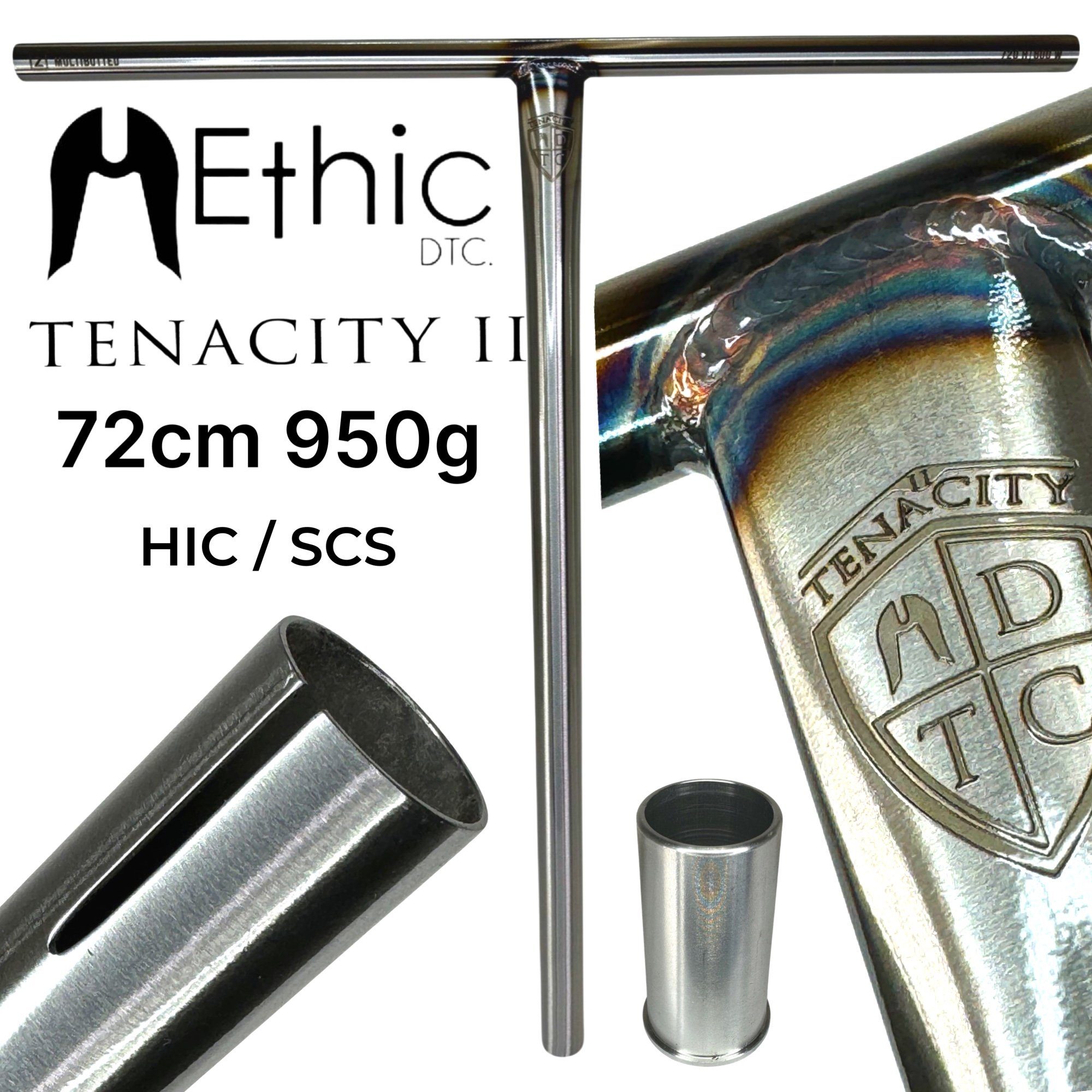 Ethic DTC Stuntscooter Ethic DTC Tenacity V2 Stunt Scooter Bar HIC/SCS Raw