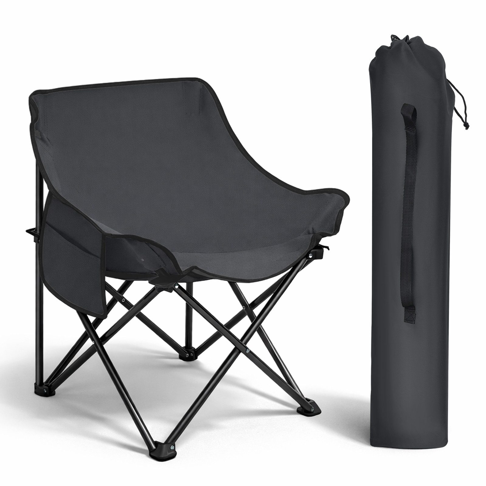 SUNULA Campingstuhl Campingstuhl Faltbar Angelstuhl Klappsessel mit Tragetasche für Garten (1 St), Klappstuhl Gartenstuhl bis zu 100 kg
