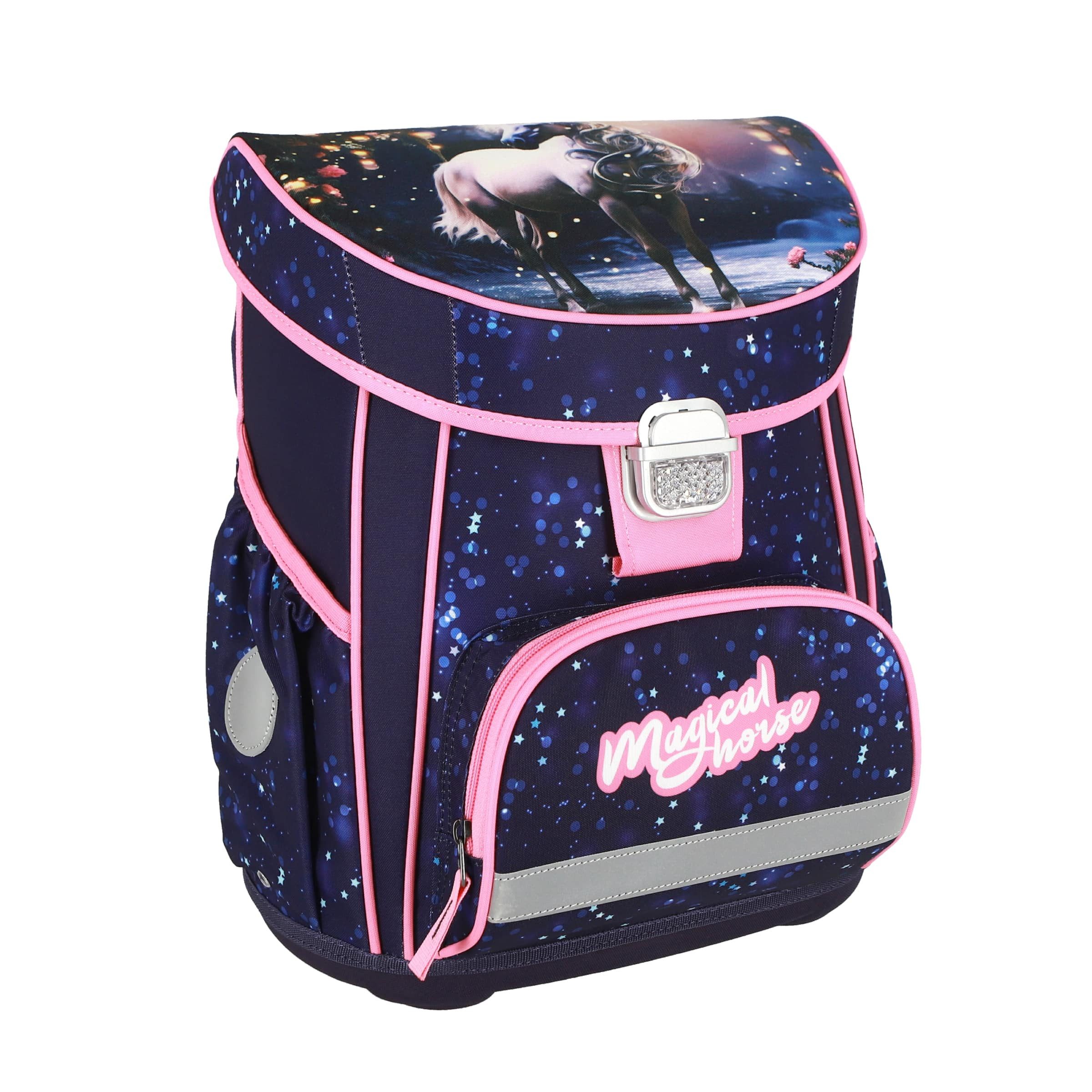 Spirit Schulranzen SPIRIT Schulranzen Set MAGIC HORSE 5 teilig Serie VISION
