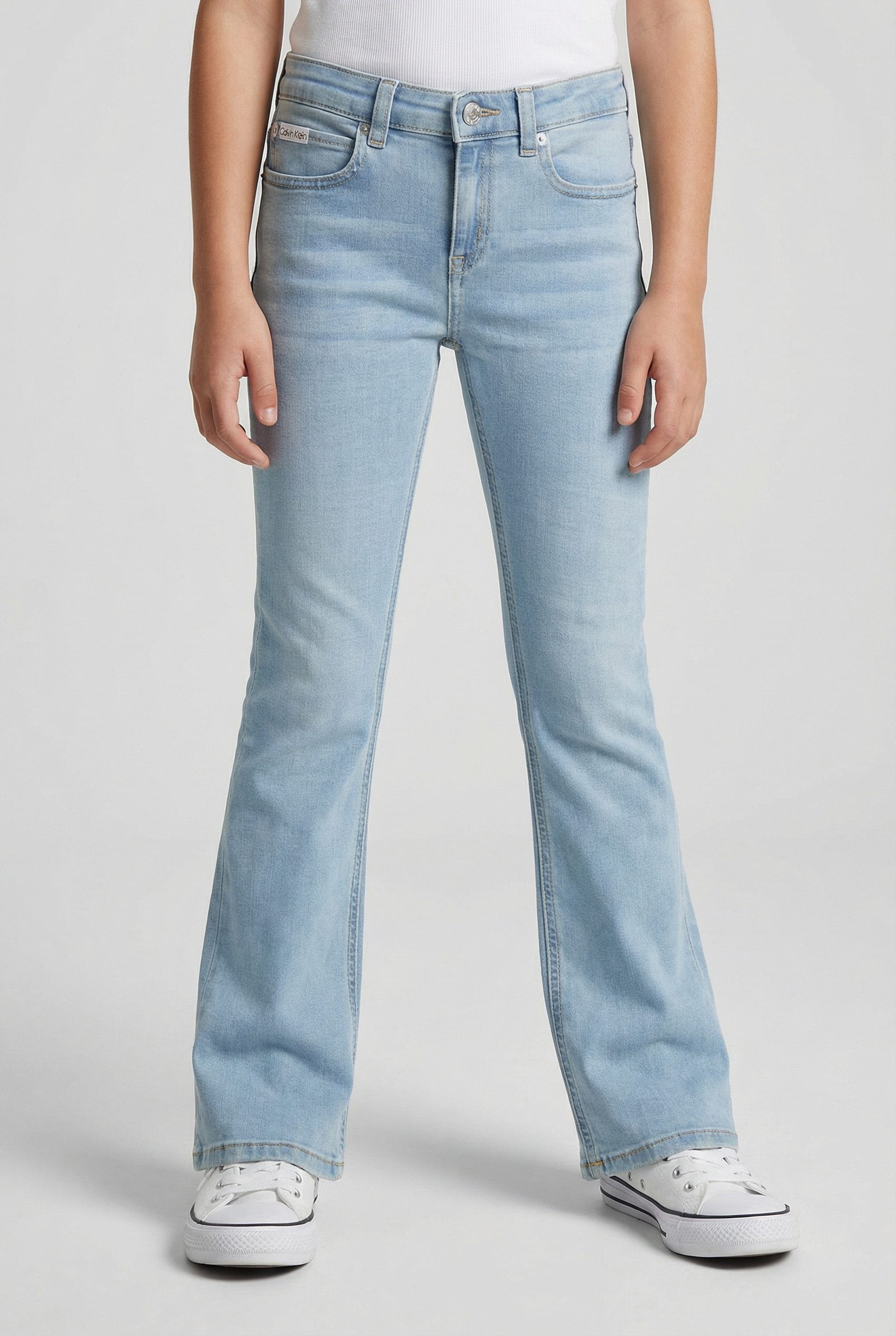 Calvin Klein Jeans Schlagjeans FLARE ANDREW BLUE WASH Regular fit für Kinder mit praktischen Taschen