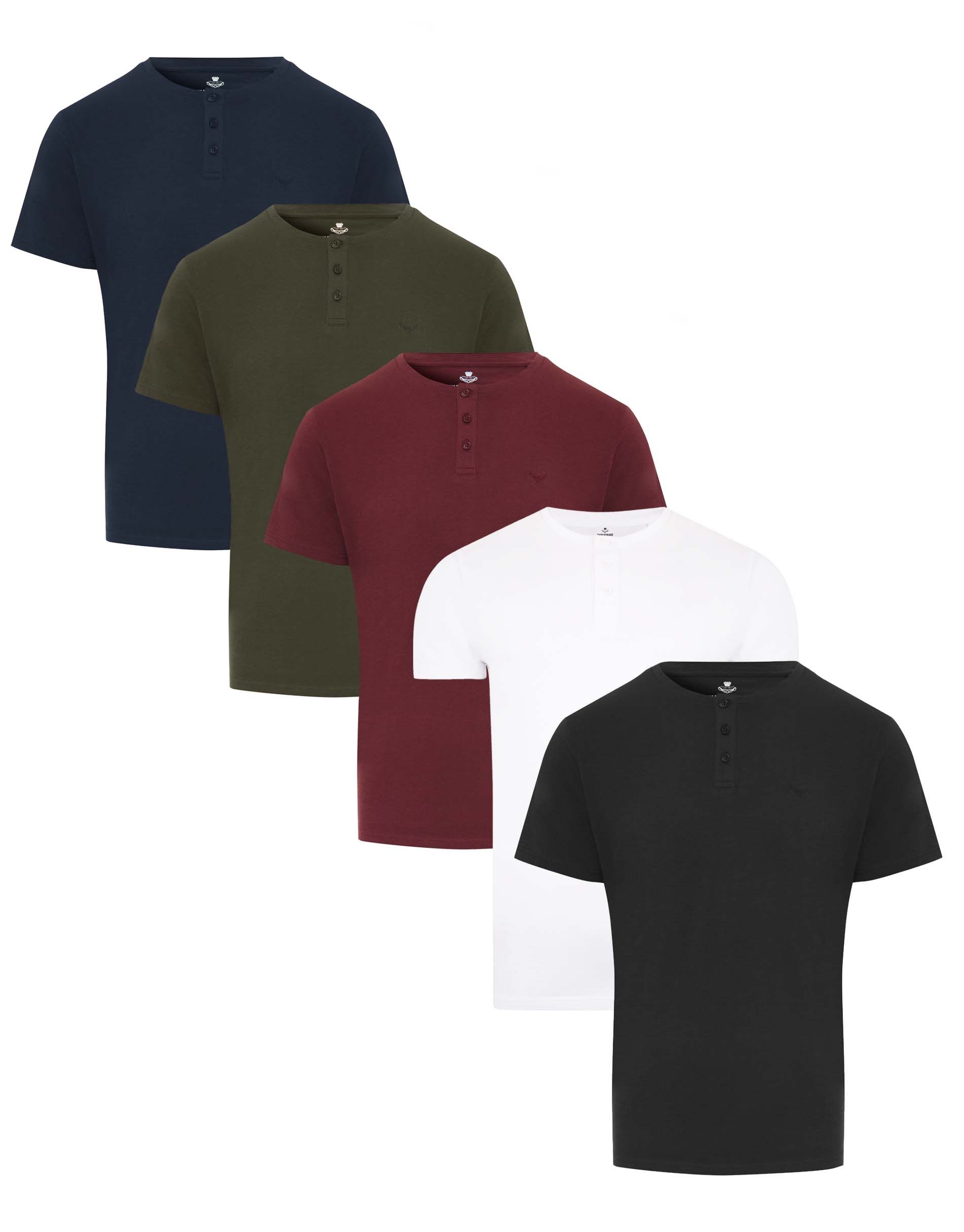 Threadbare T-Shirt Tee Grandad (5-tlg) im Basic-Design