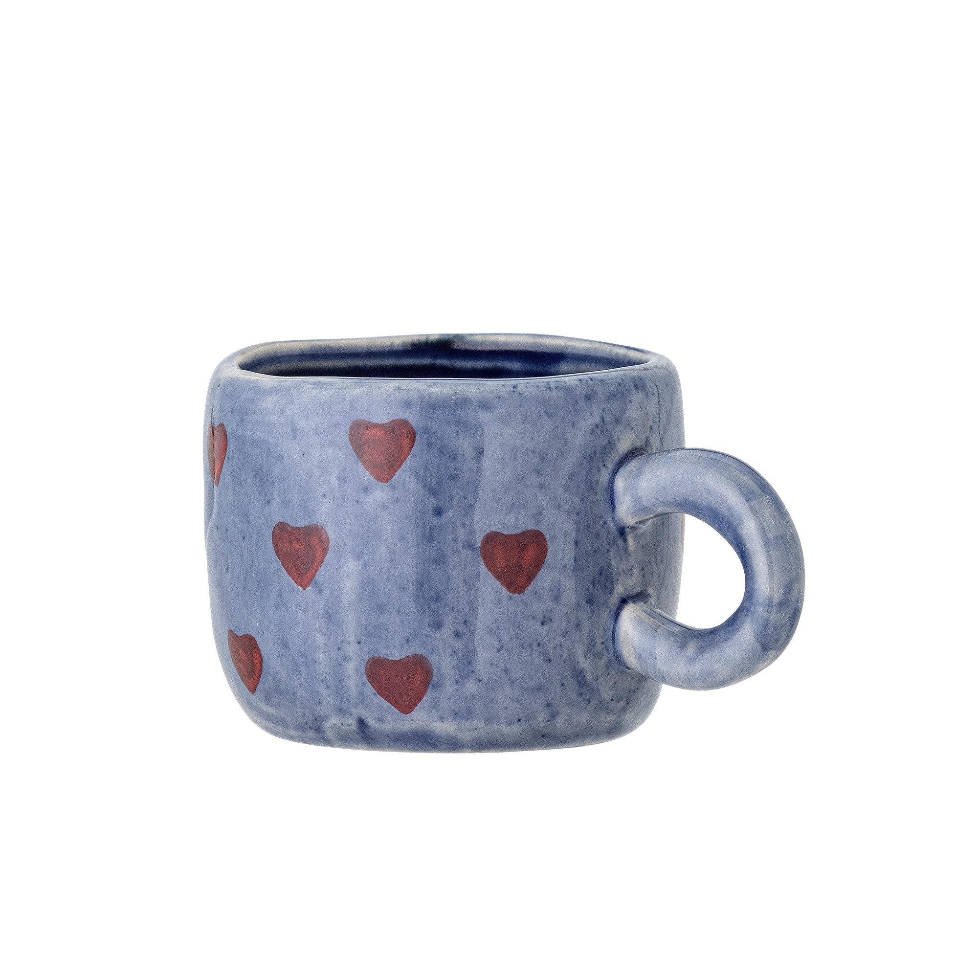 Bloomingville Tasse Bloomingville Nini Tasse, Blau, Steingut, 115 ml, Steingut