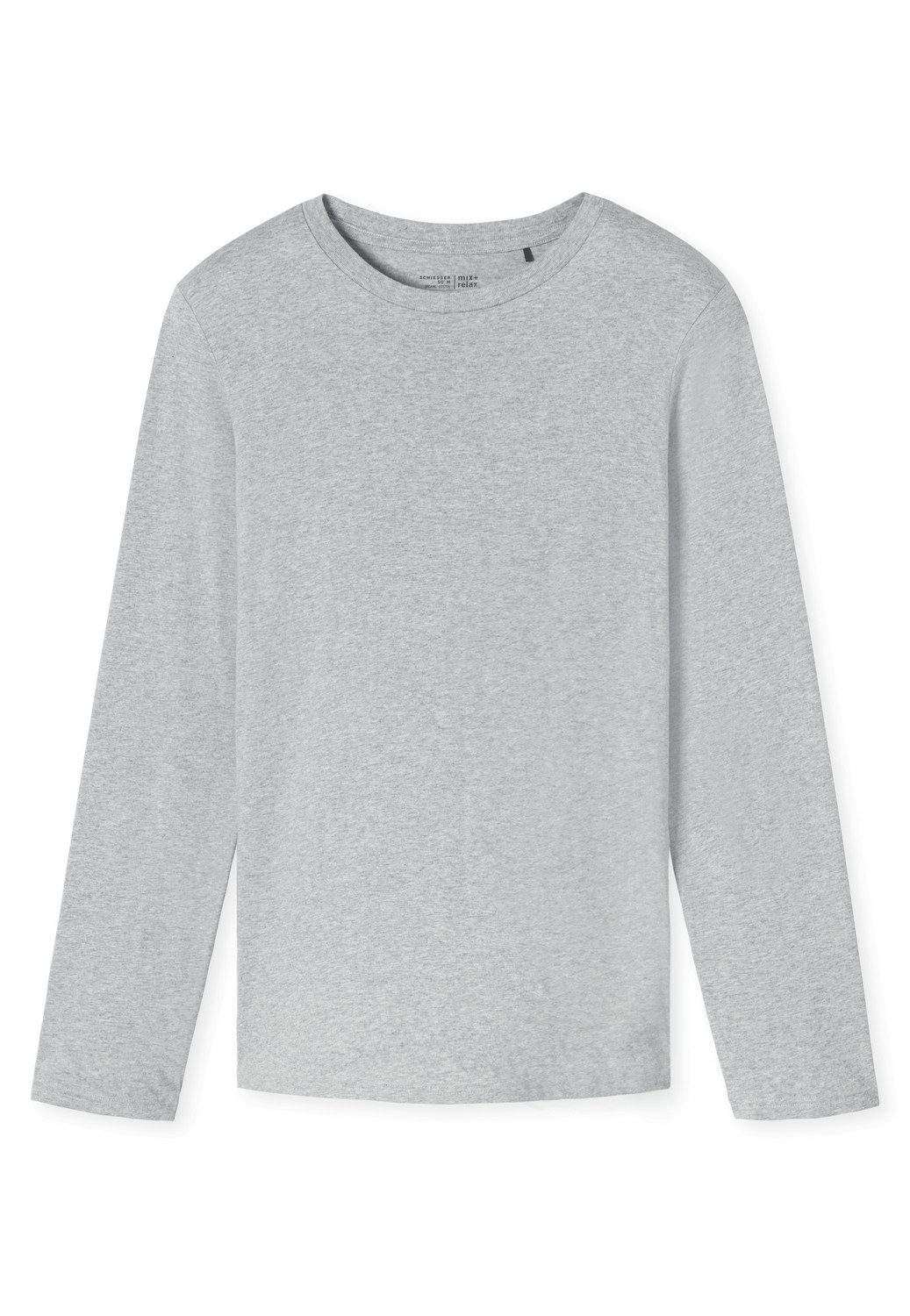 Schlafanzug Langarmshirt Rundhals