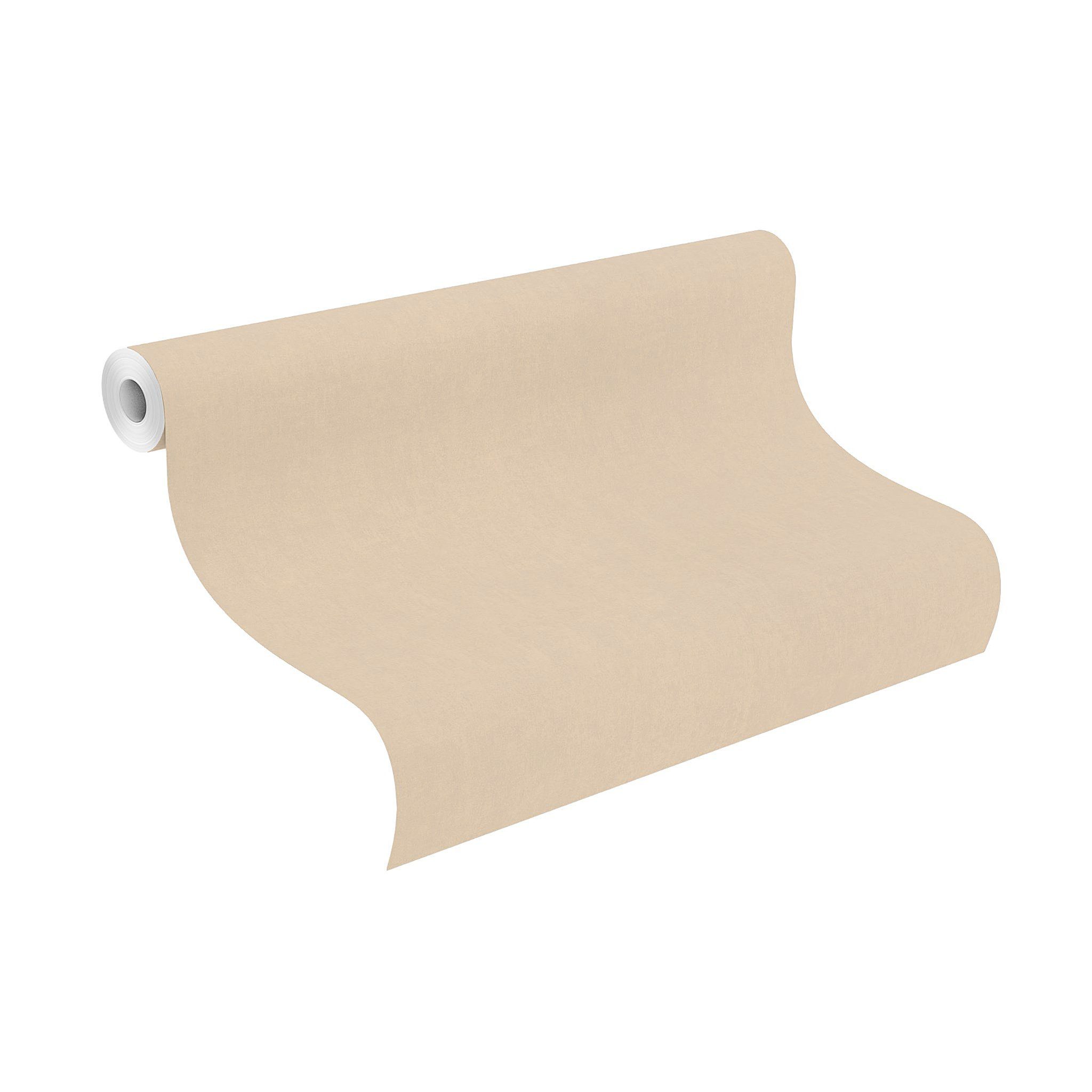 einfarbig beige/beige Vliestapete Sophia, glatt, Rasch