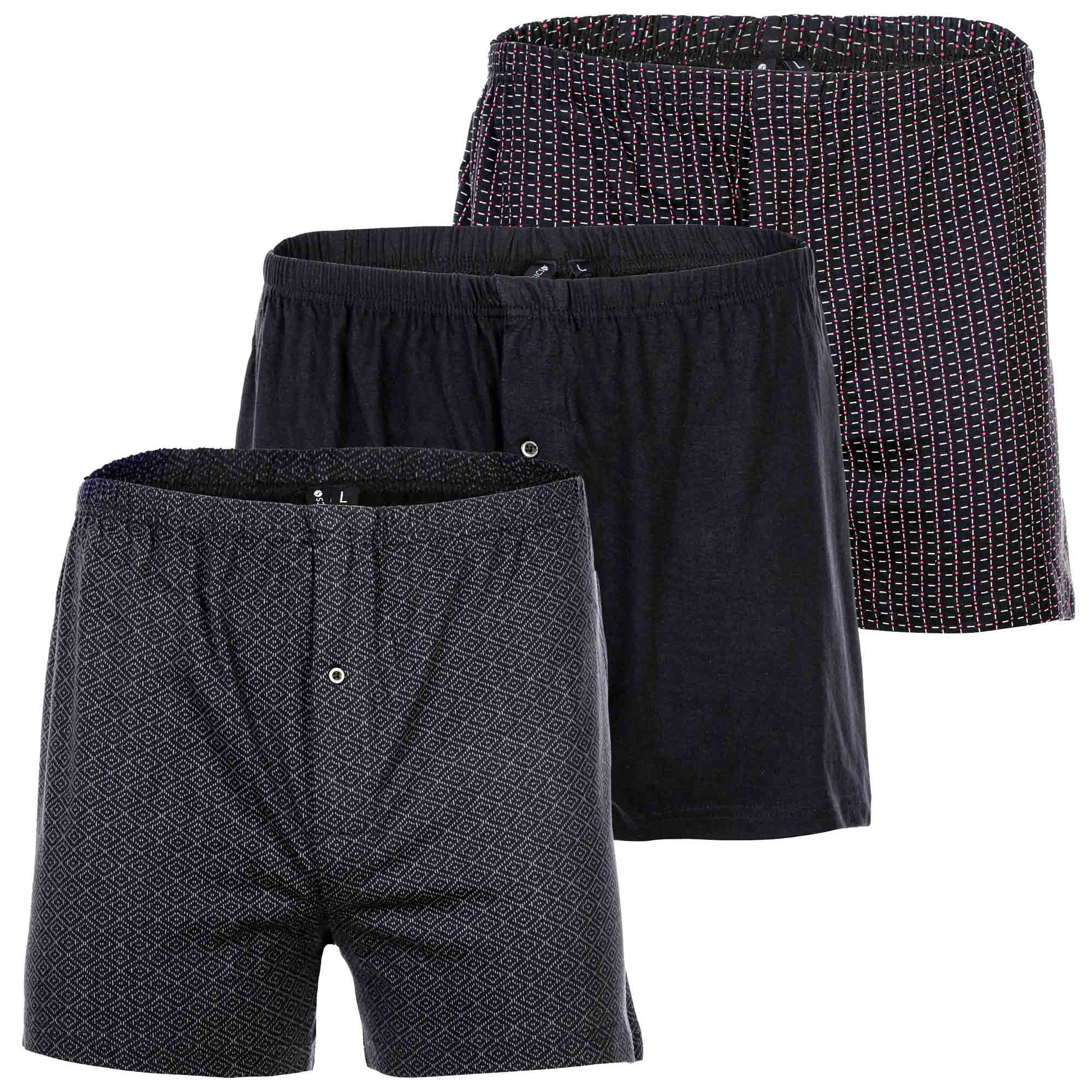 Boxer Herren Boxershort 3er Pack Baumwolle