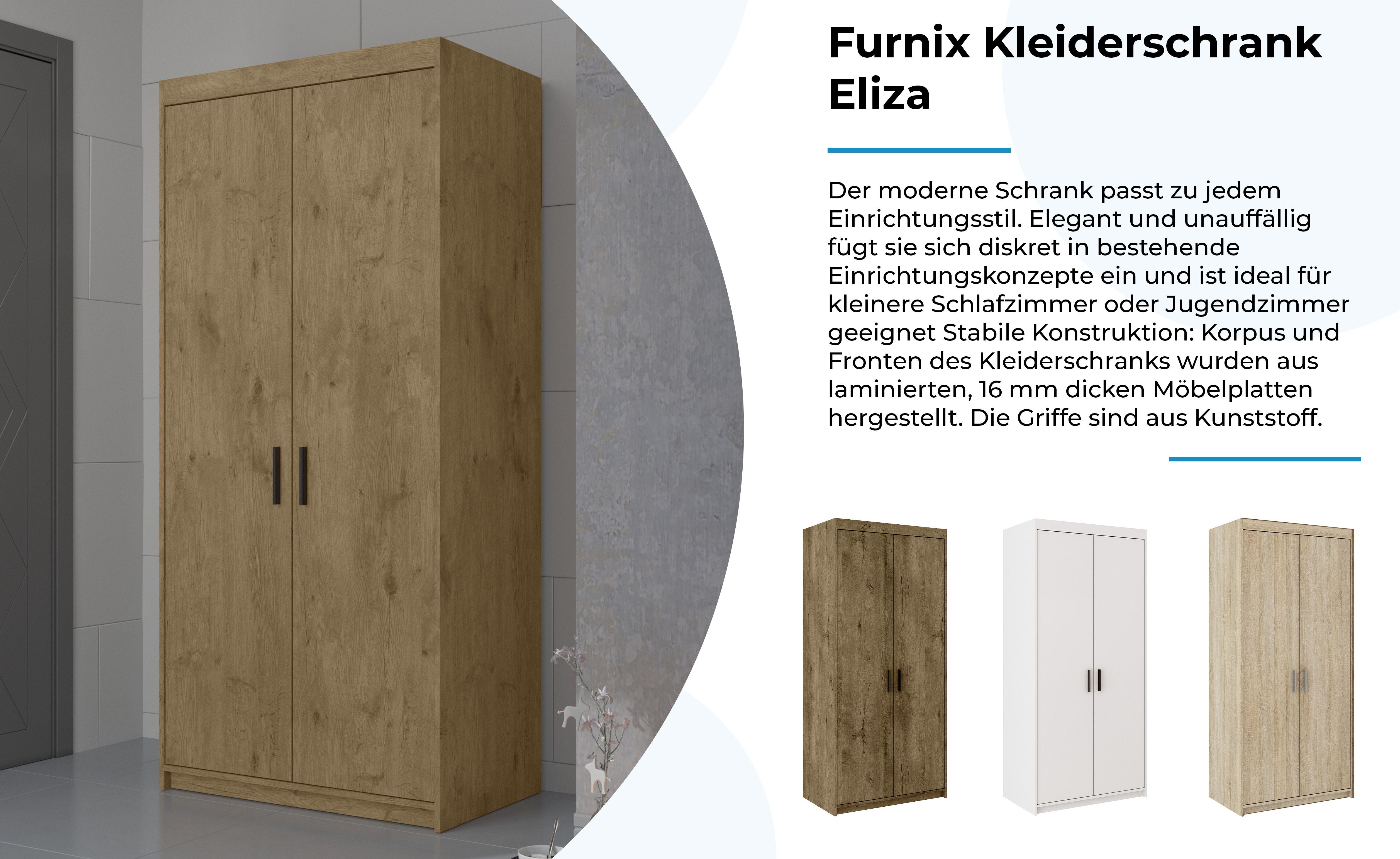 Furnix Kleiderschrank 3-türig Eliza Schlafzimmer Eiche Auswahl Schrank Lefkas für