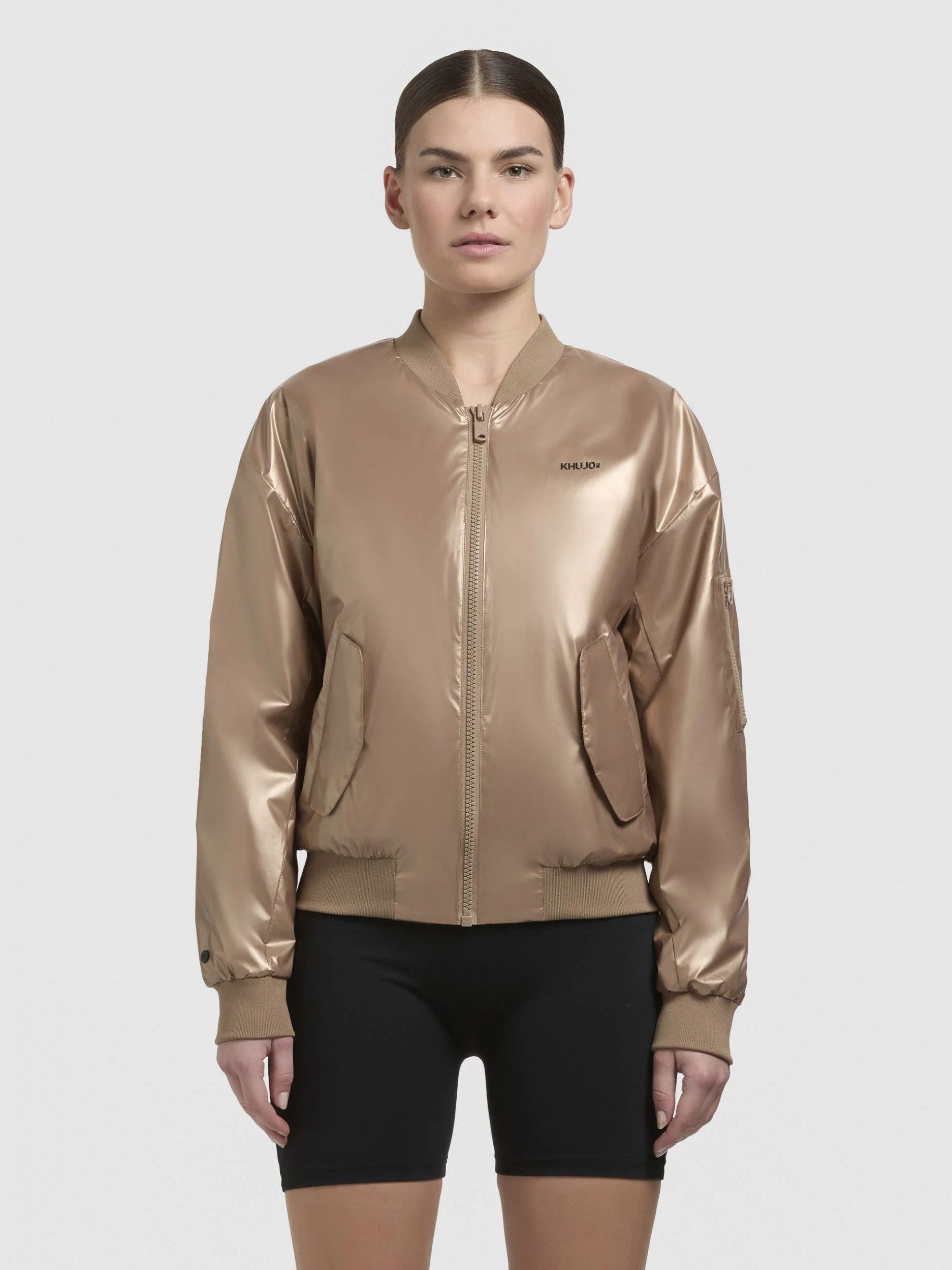 khujo Blouson - Bomberjacke im Metallic Look - ANEO Glamour Jacket - Clubstyle by Khujo