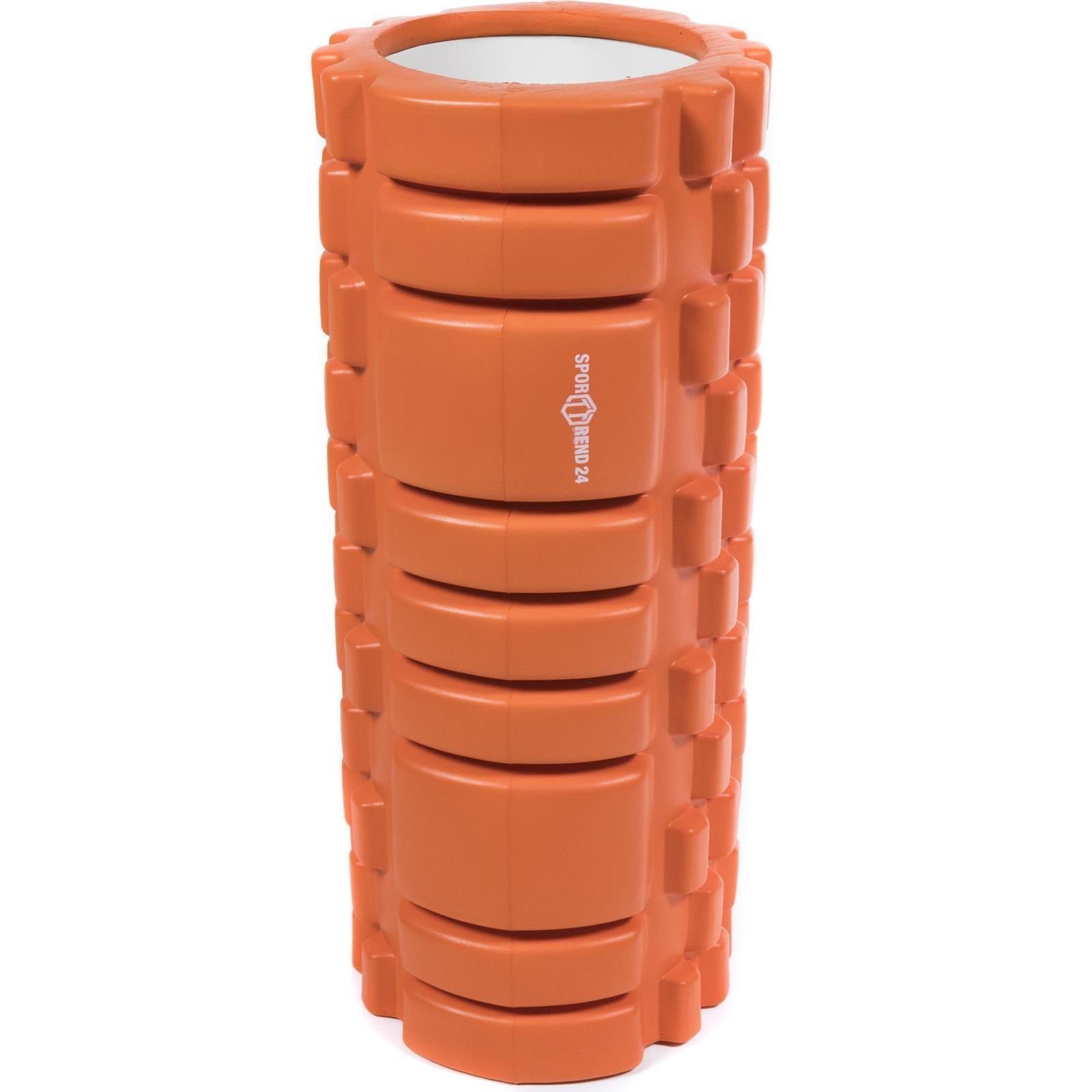 Massagerolle 45 Noppen 15cm, Sporttrend Schaumstoffrolle Massagerolle Orange + Yogarolle Rolle x Rolle Pilatesrolle 24 Bindegewebsrolle mit