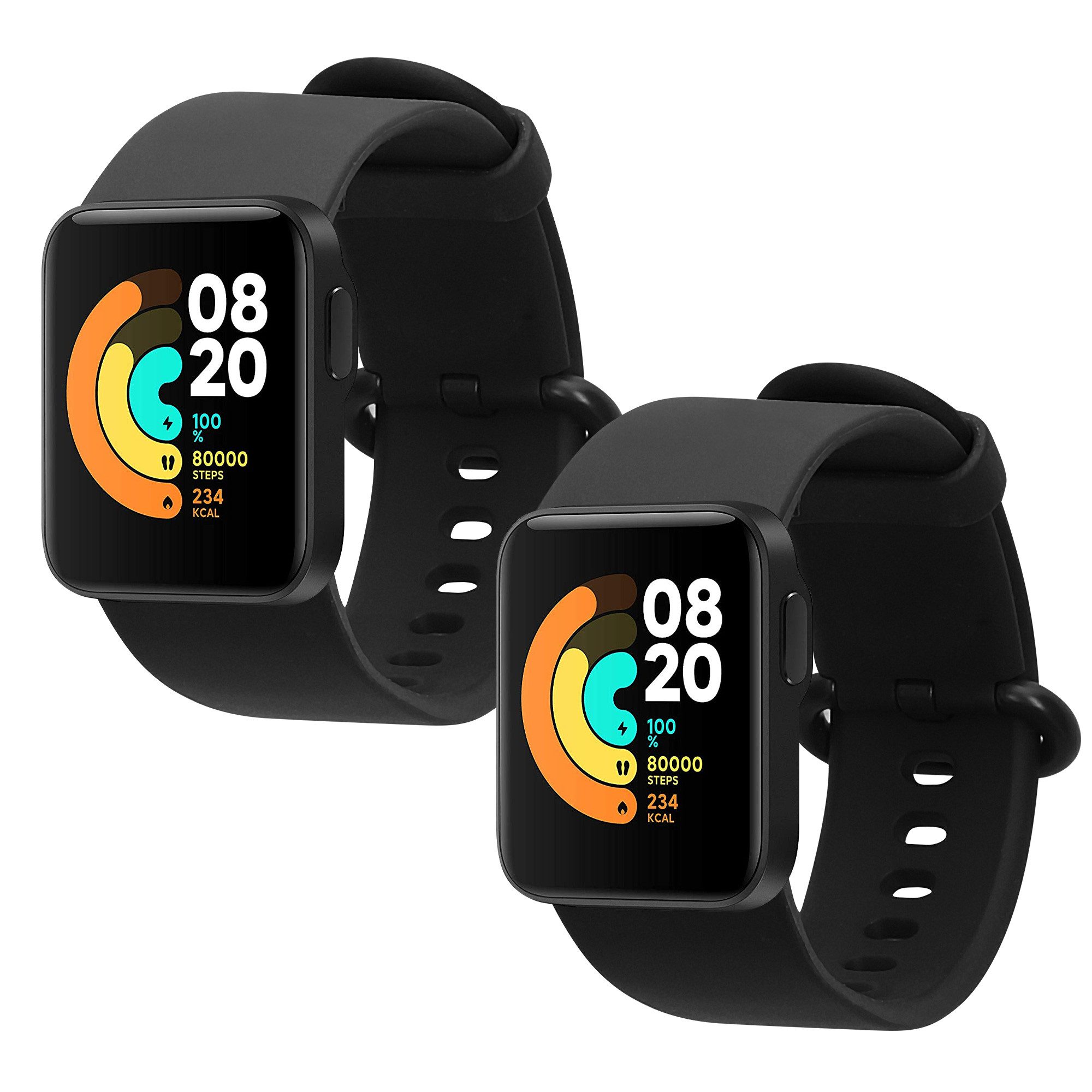 kwmobile 2x Uhrenarmband für Xiaomi Mi Watch Lite / Redmi Watch Armband Smartwatch, 2-tlg., Fitnesstracker Band Set aus TPU Silikon - Ersatzarmband Smartwatch