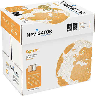 NAVIGATOR Drucker- und Kopierpapier 2500 Blatt Navigator Organizer 80g/m² DIN-A4 - 2-fach gelocht