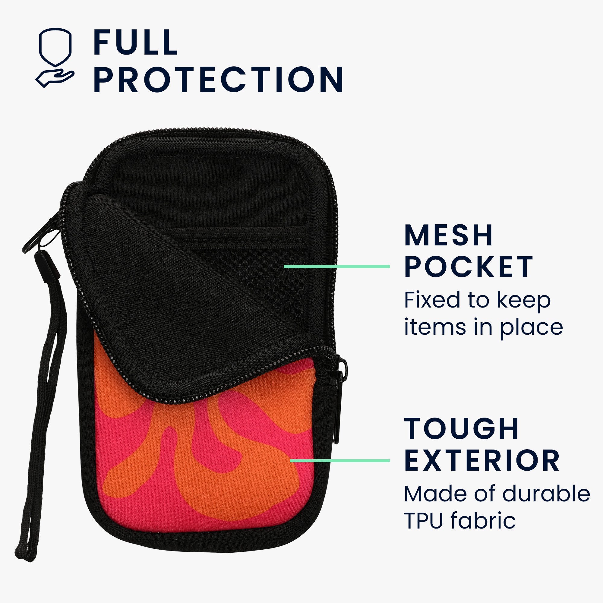 kwmobile Handytasche Handytasche für Smartphones L - 6,5" (1-tlg), Neopren Handy Tasche Hülle Cover Case Schutzhülle