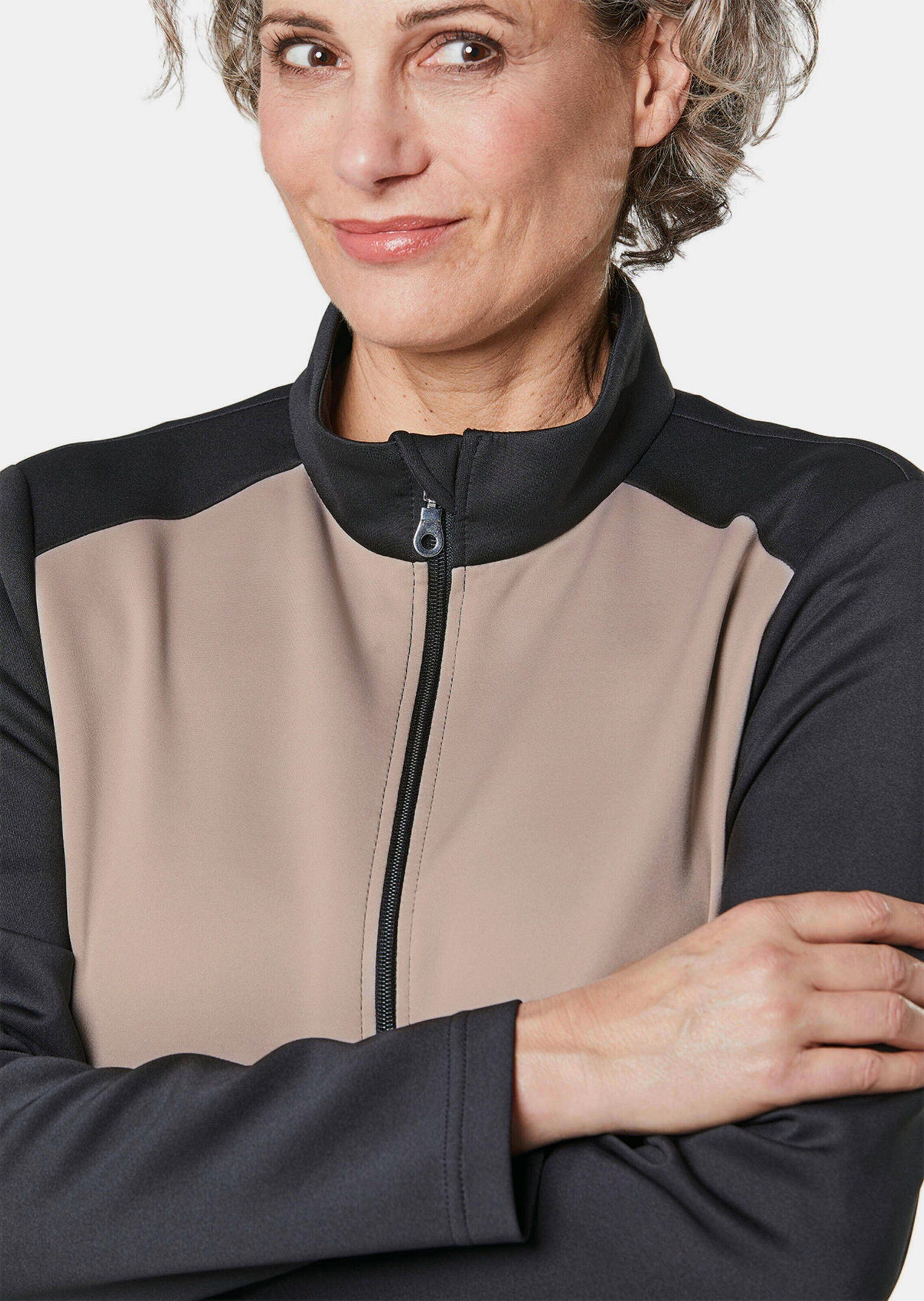 GOLDNER Shirtjacke Leichte Freizeitjacke mit Stehkragen und Reißverschluss