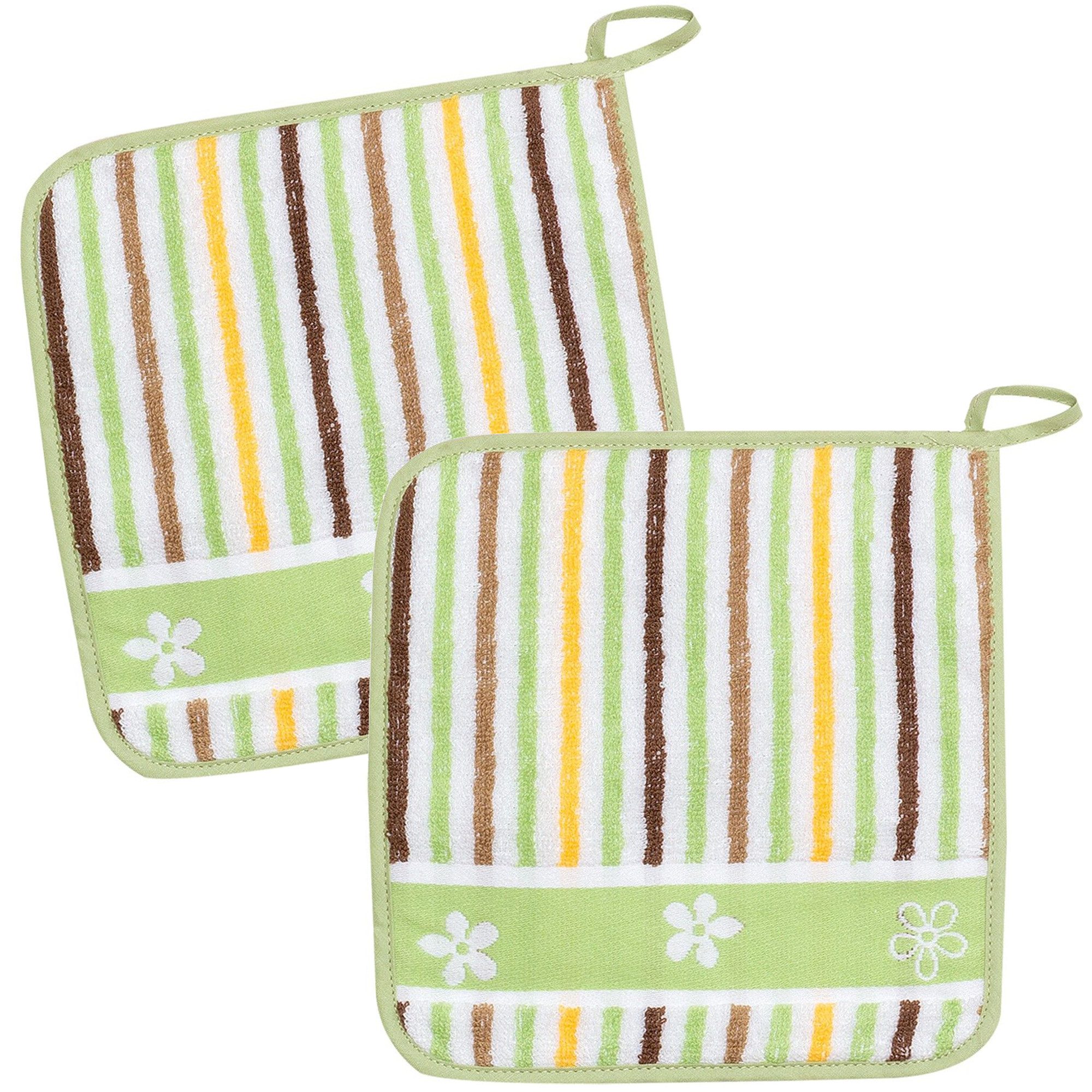 Kracht Topflappen Blümchen, (Set, 2-tlg., 2-teilig), 2er Set Topflappen, Ba günstig online kaufen