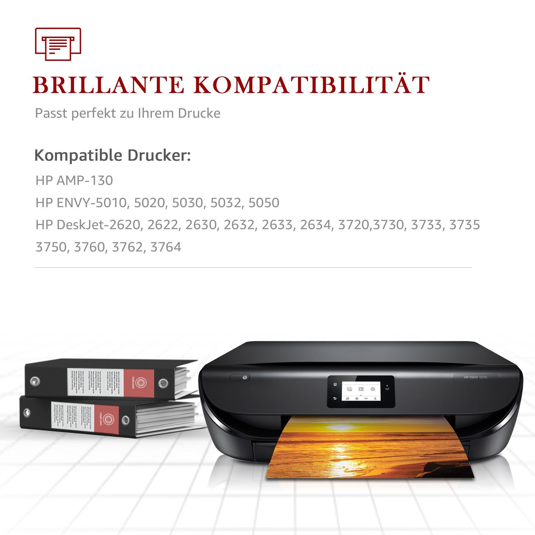 Kingdom 5000 HP Kompatible Toner Tintenpatrone 130 XL für ENVY AMP 304 5030 304XL 3pk