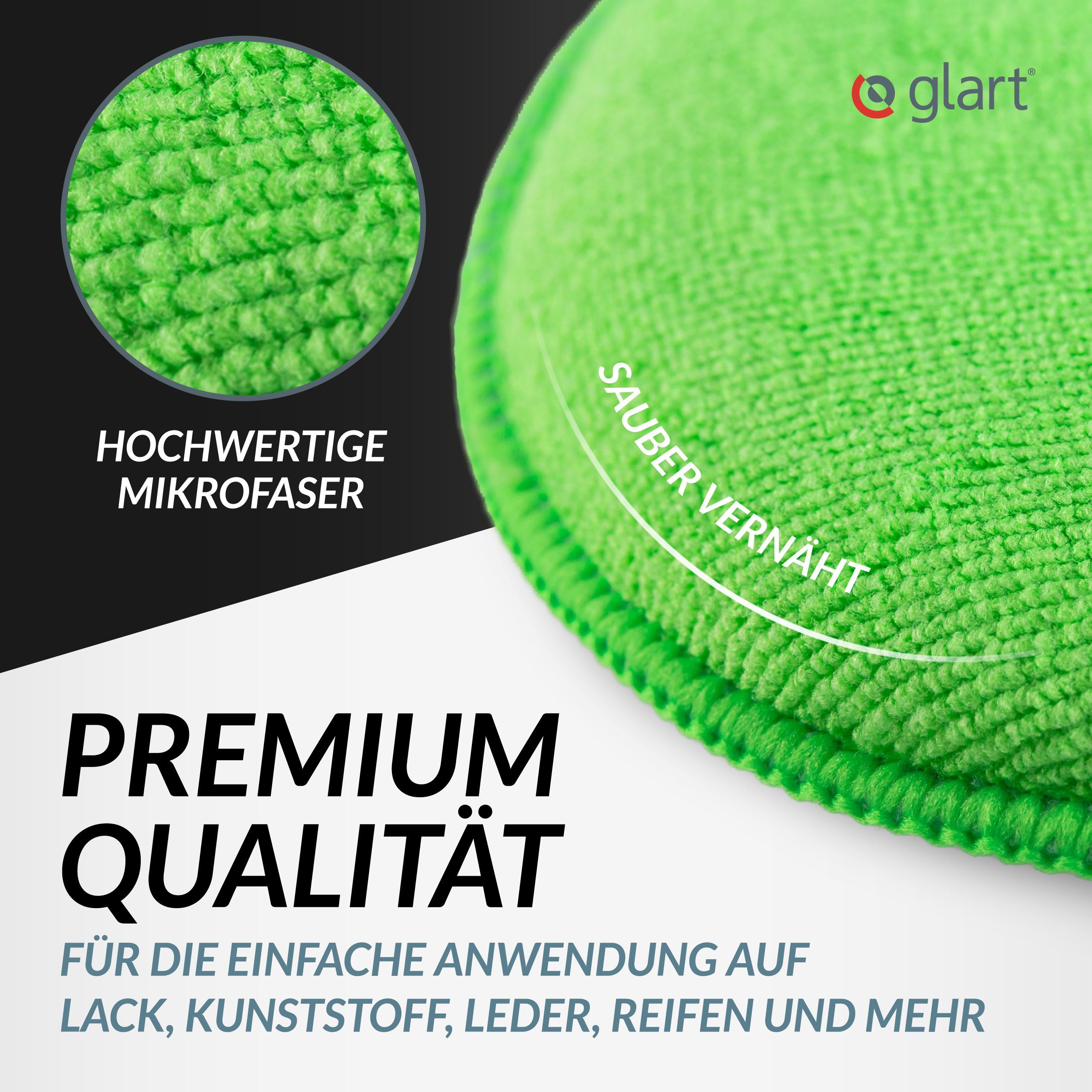 Glart 46PP Mikrofaser Auto Polierschwamm 6er Set, für Wachse & Polituren Mikrofaserpad (40% PE 10% PA 50% Polyurethan) – Bild 3 von 5