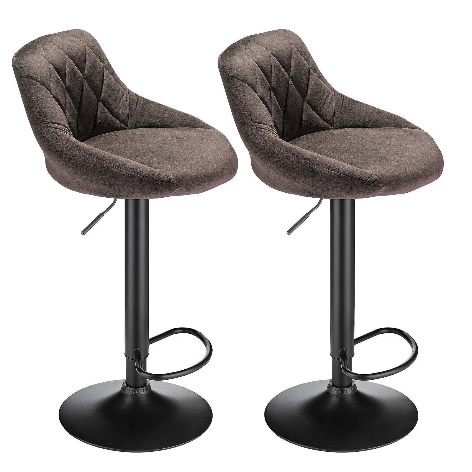 Barhocker Barstühle Bistrohocker Samt Gepolsterte Sitzfläche Höhenverstellbar